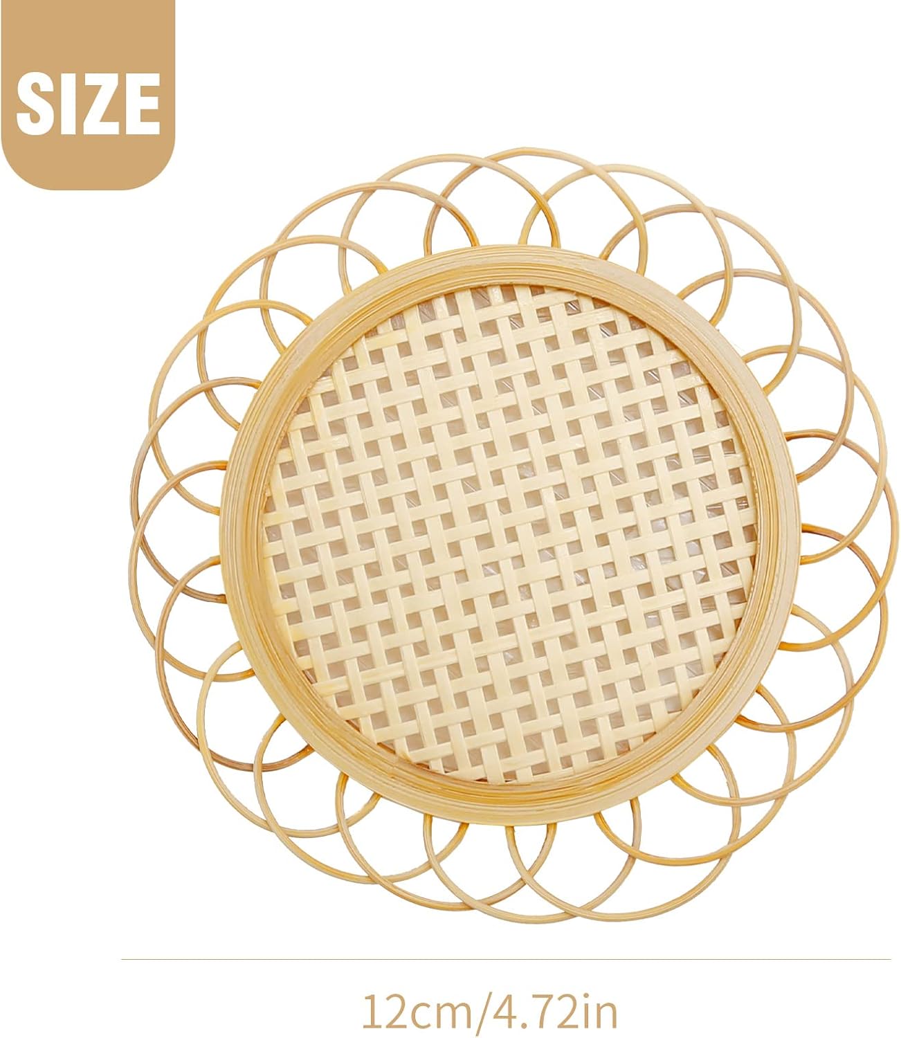 Boho Coasters for Boho Living Room / Natural / Set of 4