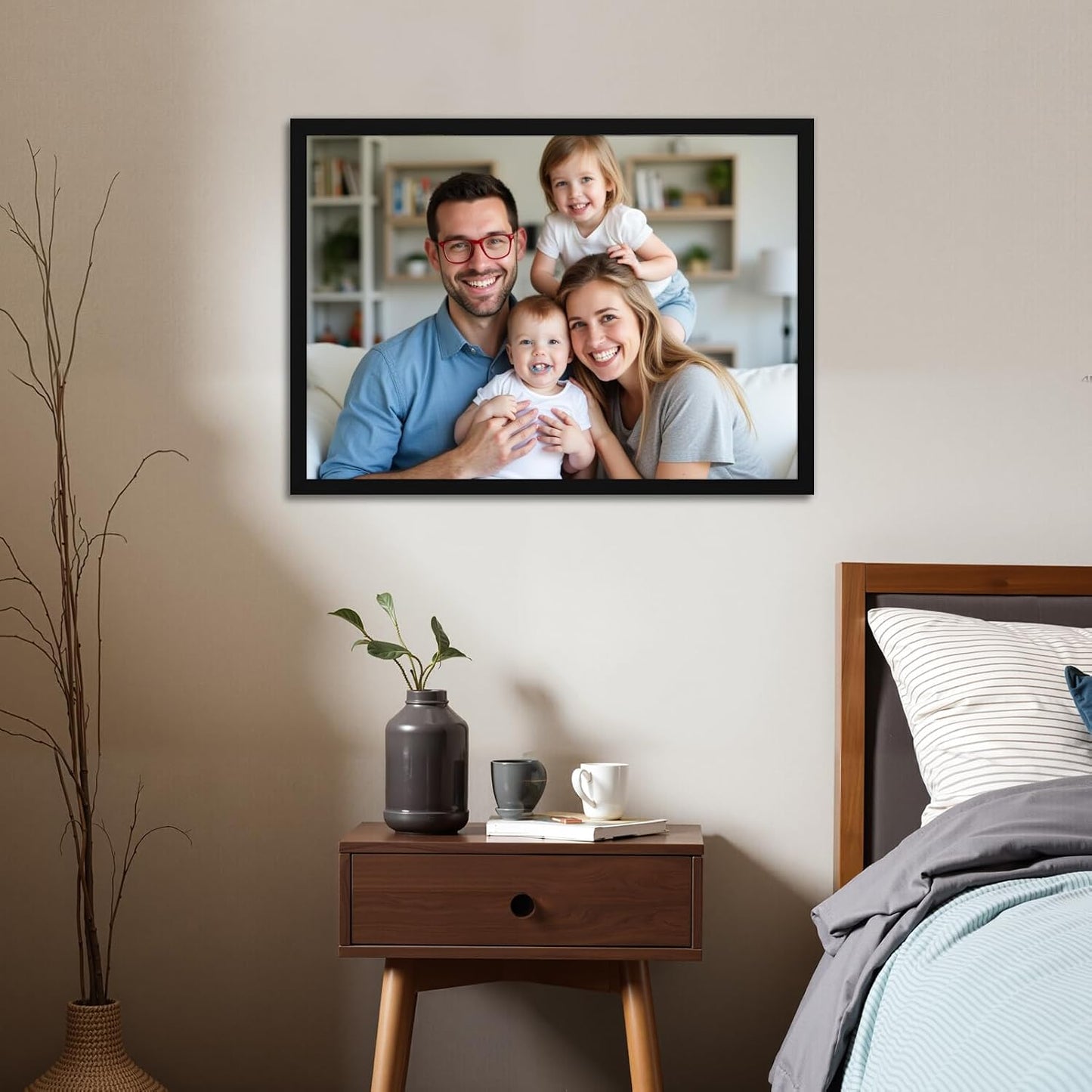 Giftgarden A2 Picture Frame Black, 16.5x23.4 Inch Thin Poster Photo Frame for Wall Display, Single