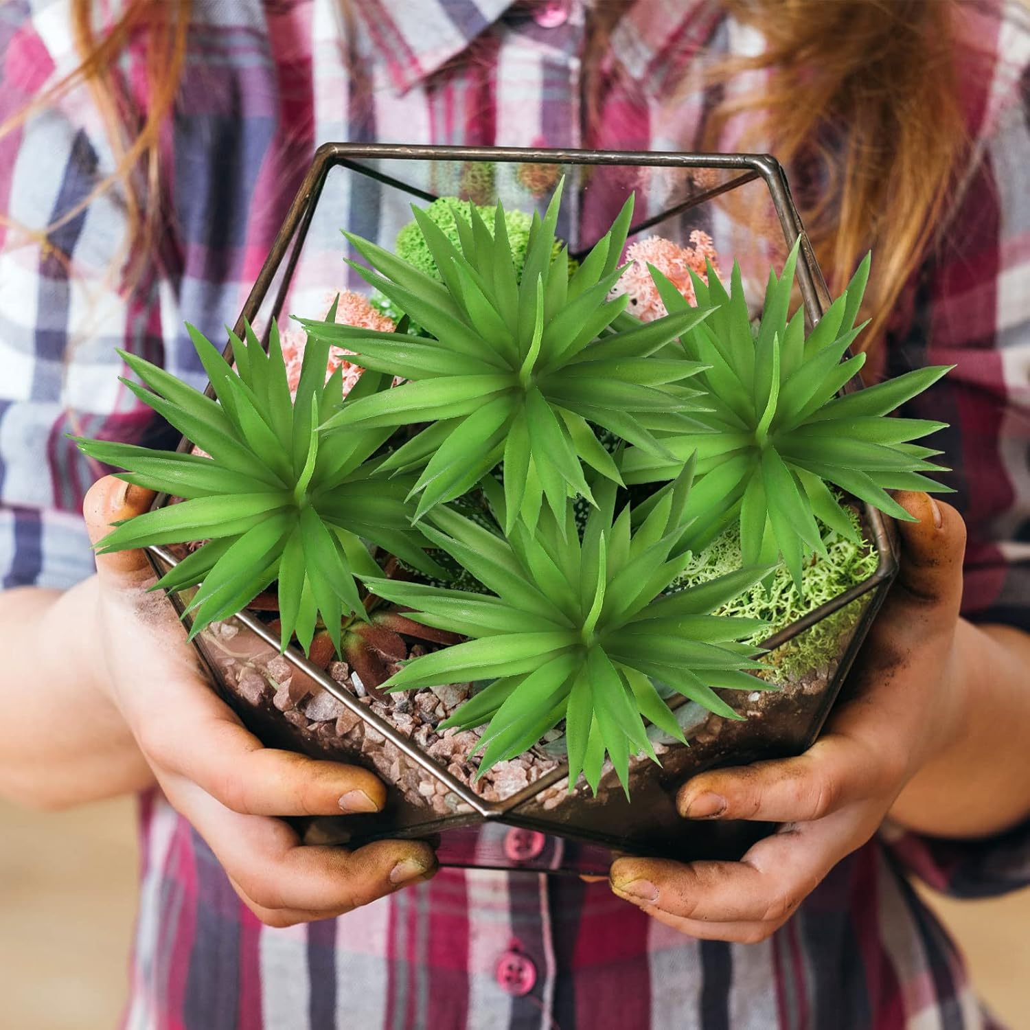 Artificial Succulents Plants Faux Succulents Unpotted Yucca Lifelike Touch Agave / Green / Set of 8