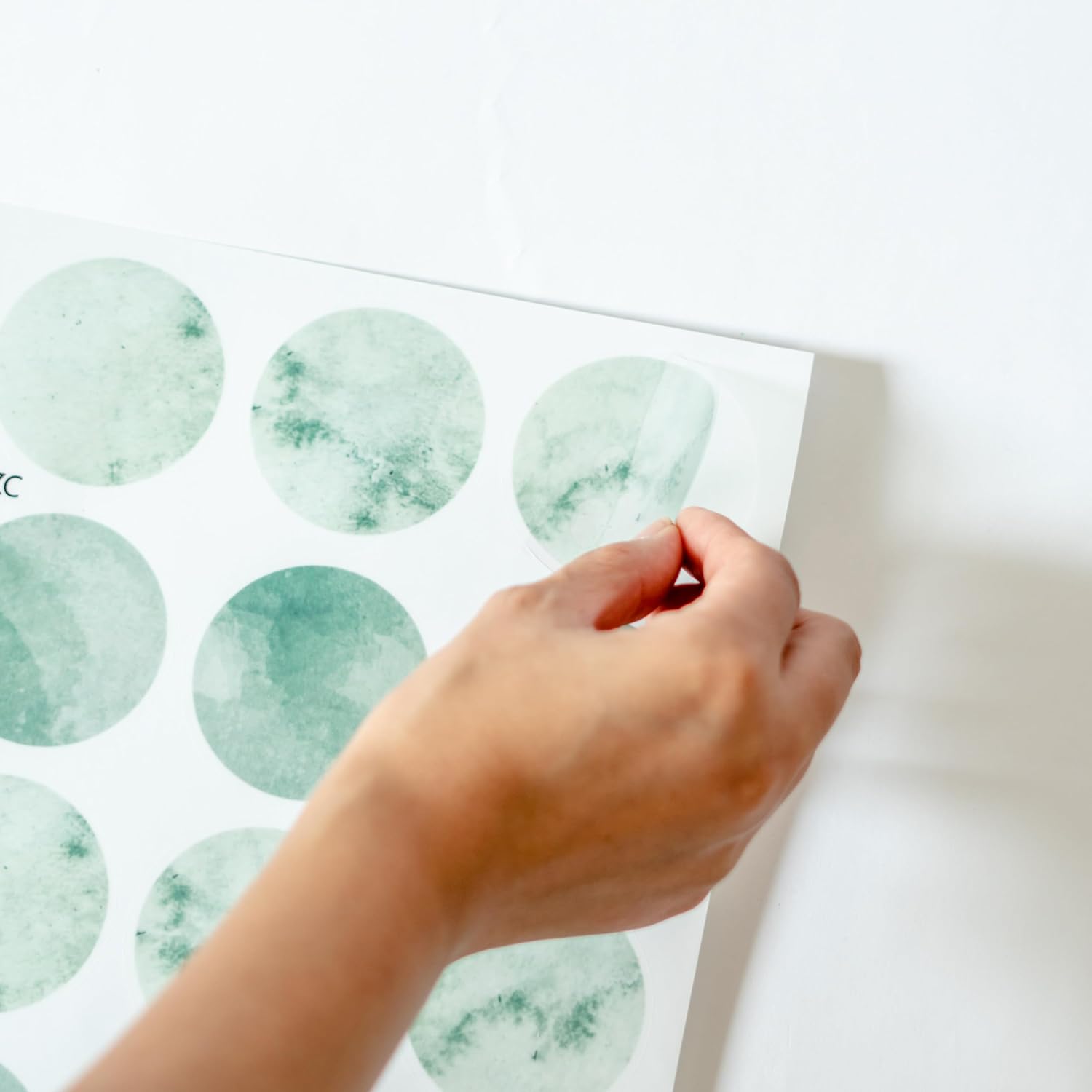 Moon Dot Wall Decals for Baby Room / Green Dot