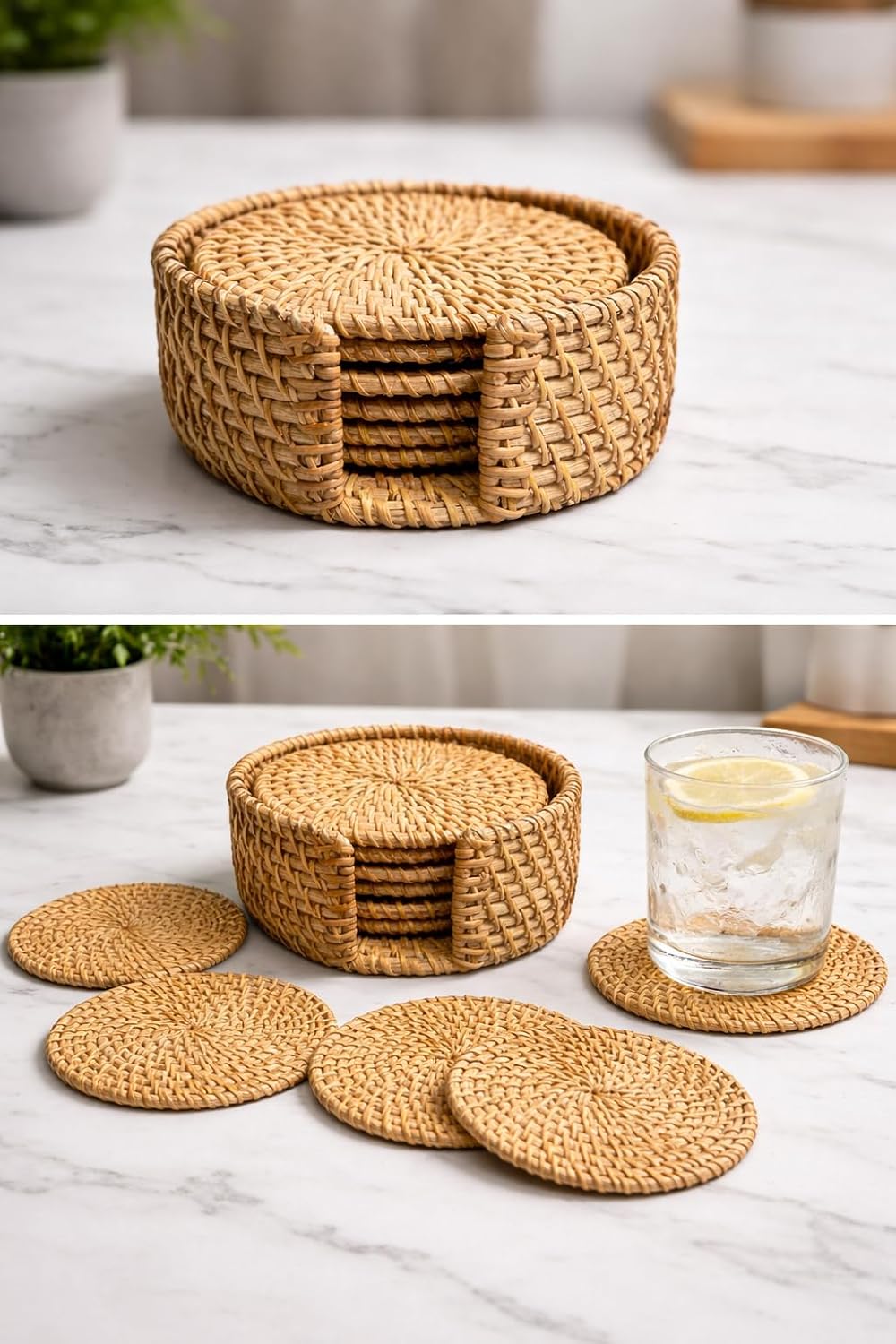 Holder / Boho Table Decor / Natural / Set of 6