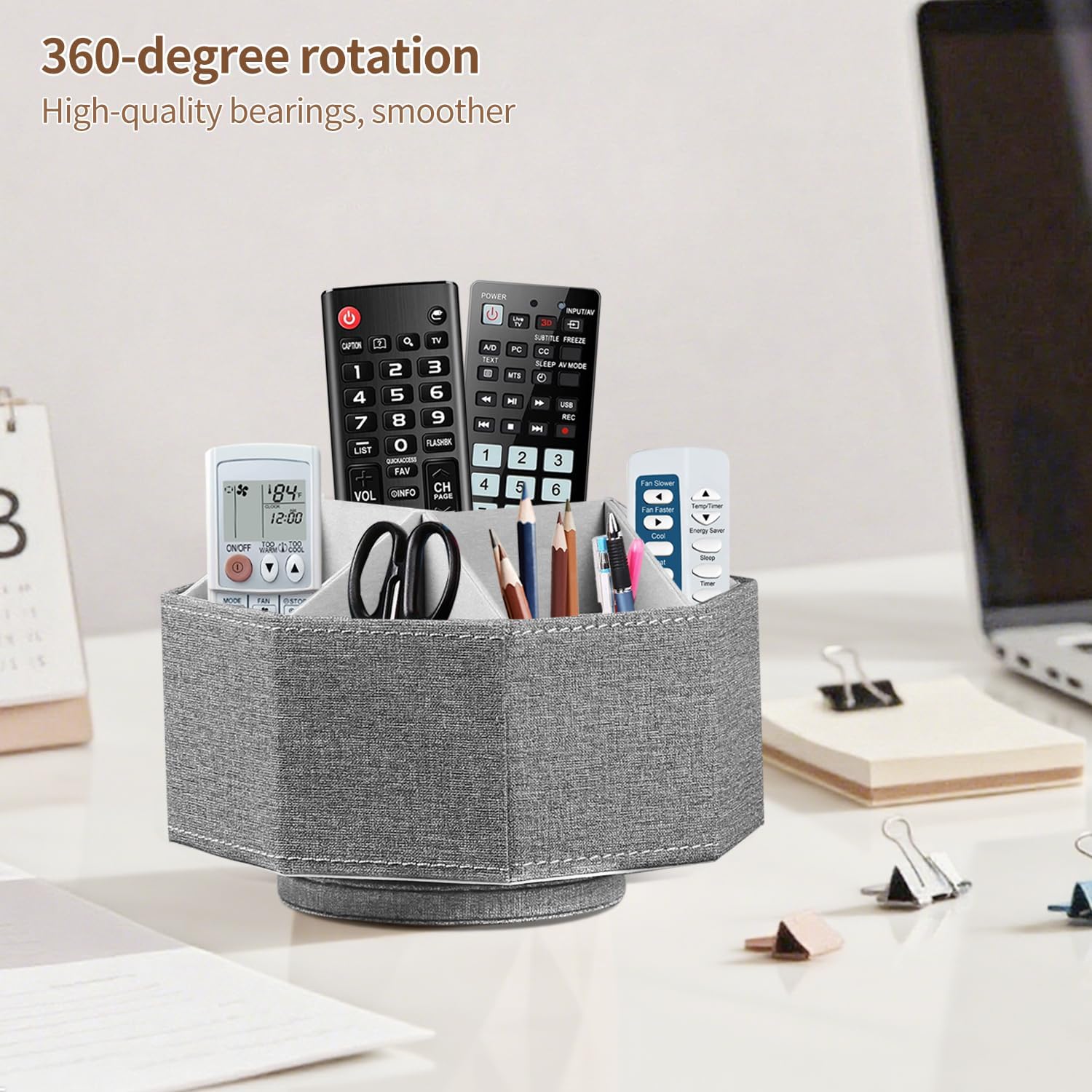 Swivel Remote Control Holder / Small / Grey