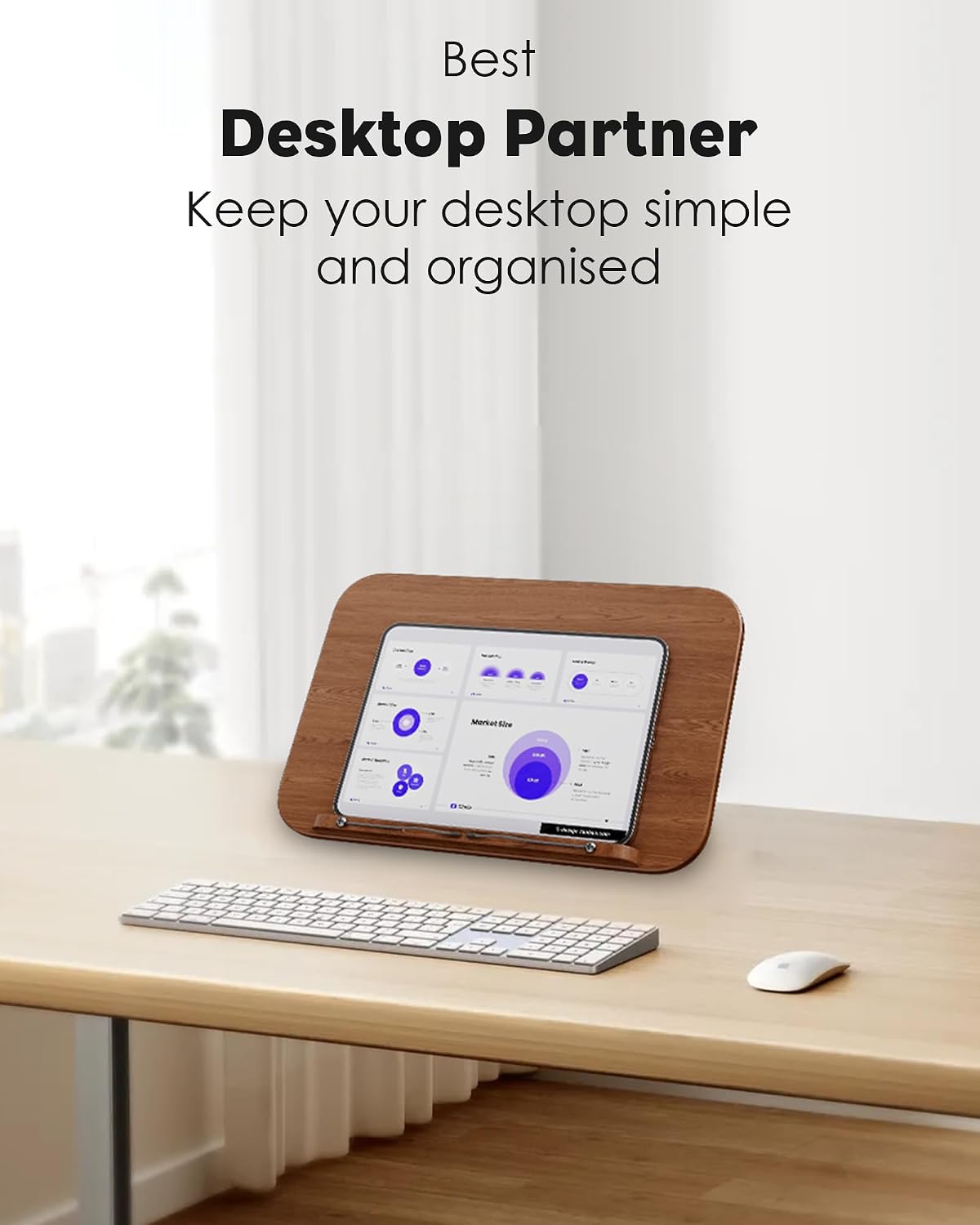 aboutool 2 in 1 Dual-use Floor Book Stand & Desktop Book Stand,Height Adjustable from 33-63in, Adjustable Book Holder