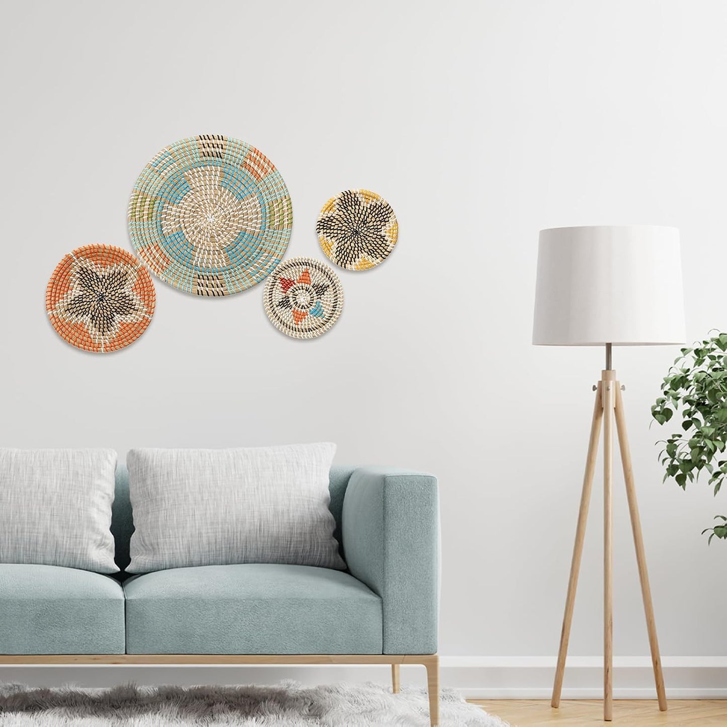 Bohemian Wall Basket Set / Set of 4