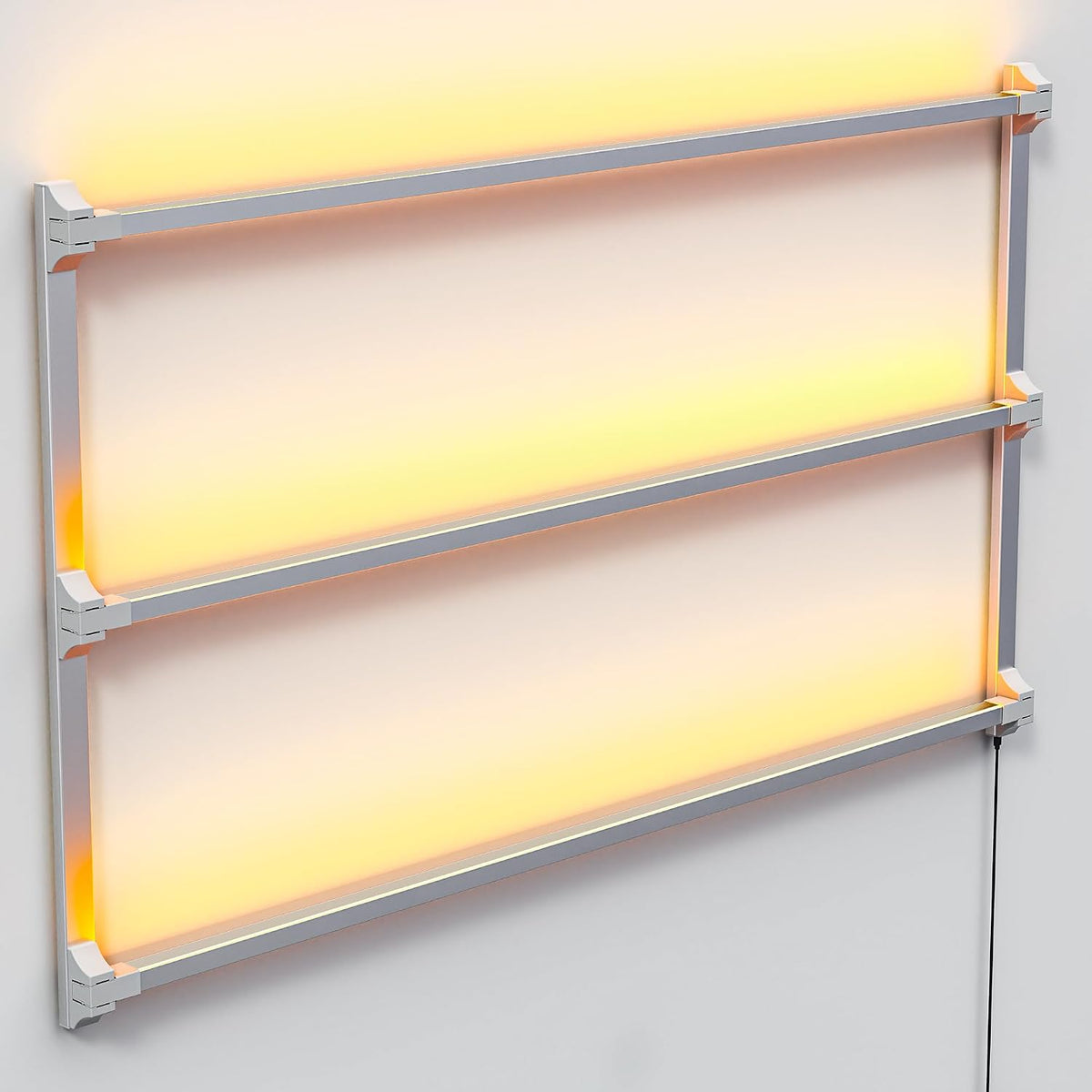 Vinyl Record Shelf Wall Mount with LED Lights, Floating Shelf for Vinyl Record Display, 51-INCH Aluminum Alloy Record