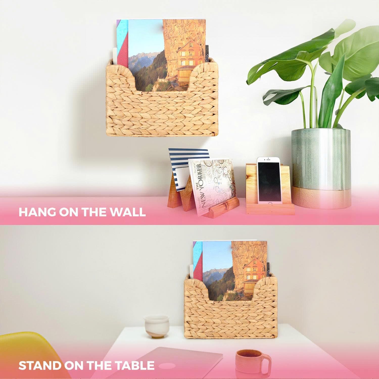 Books & / Natural Hanging Organizer for Mail / Model 1 - Natural Color