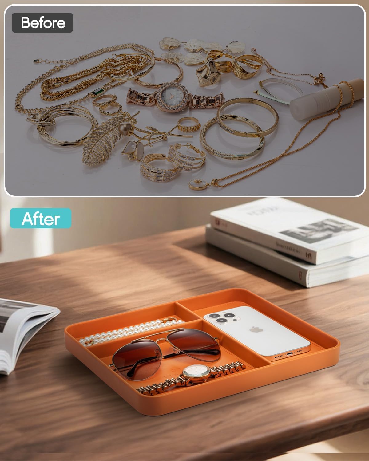 Valet Tray Organizer / Orange