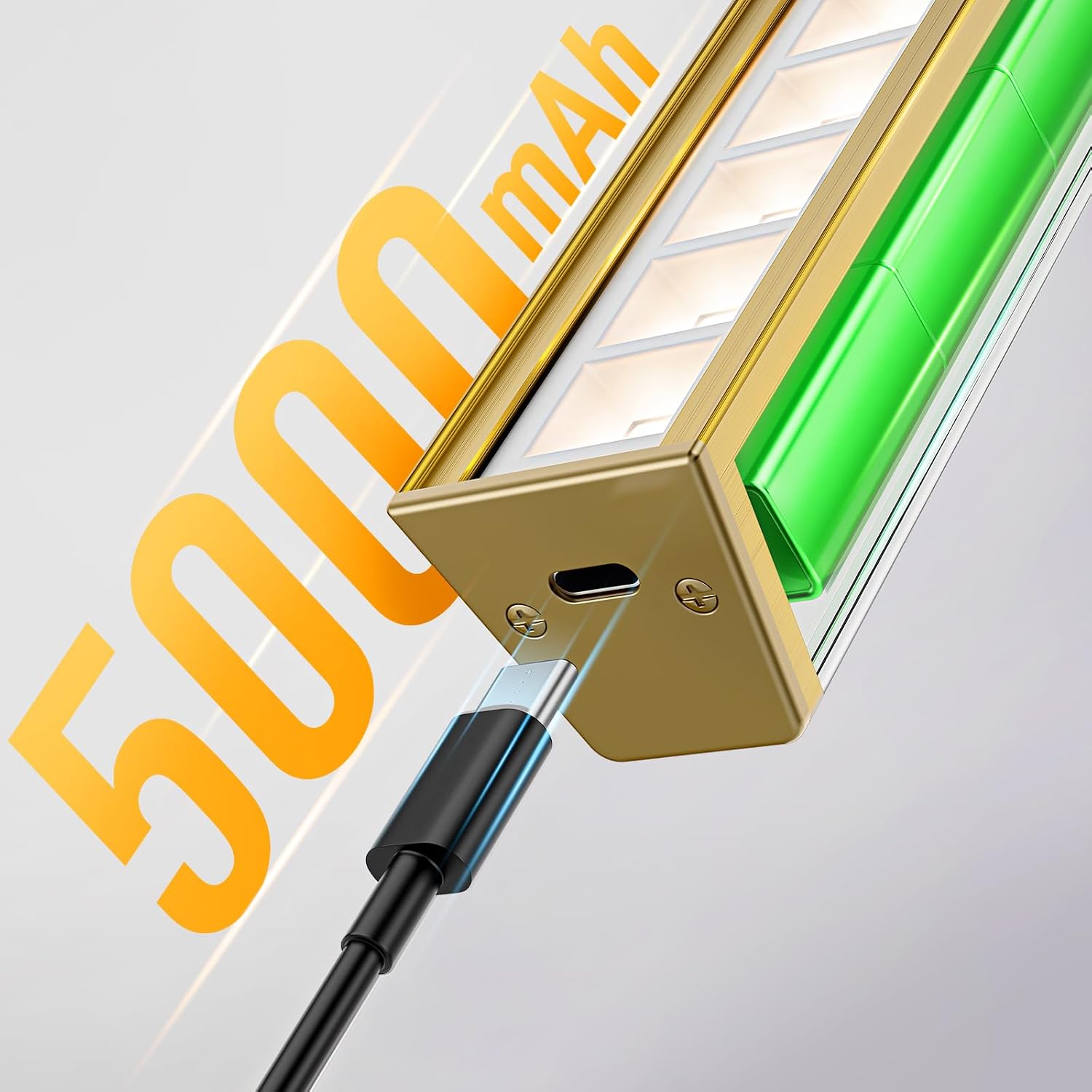 Picture Lights for Wall, Brushed Gold Battery Operated Picture Light 16in Art Light CCT Dimmable Recharging Battery