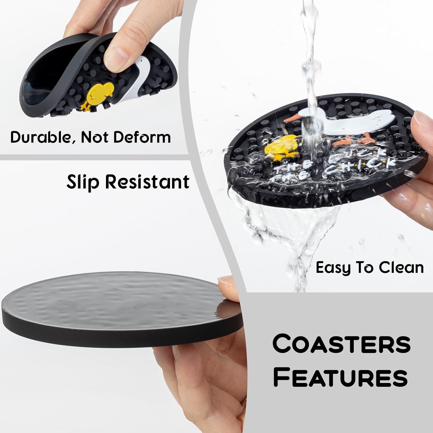 Holder / Silicone Drink Coasters Set