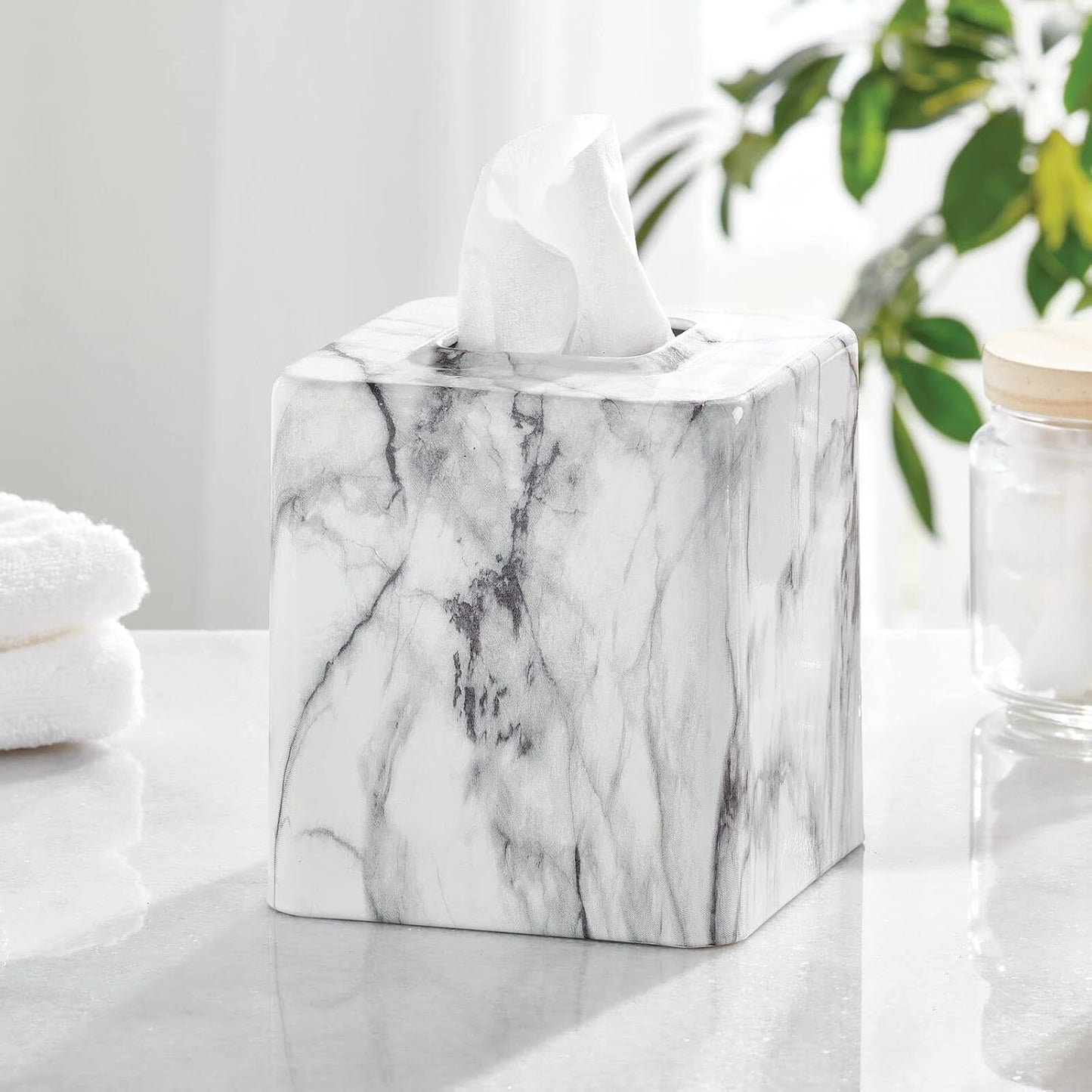Modern Facial Paper Holder / Marble