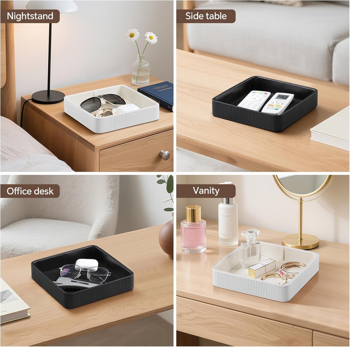 Small Valet Tray / Black / 8 x 8