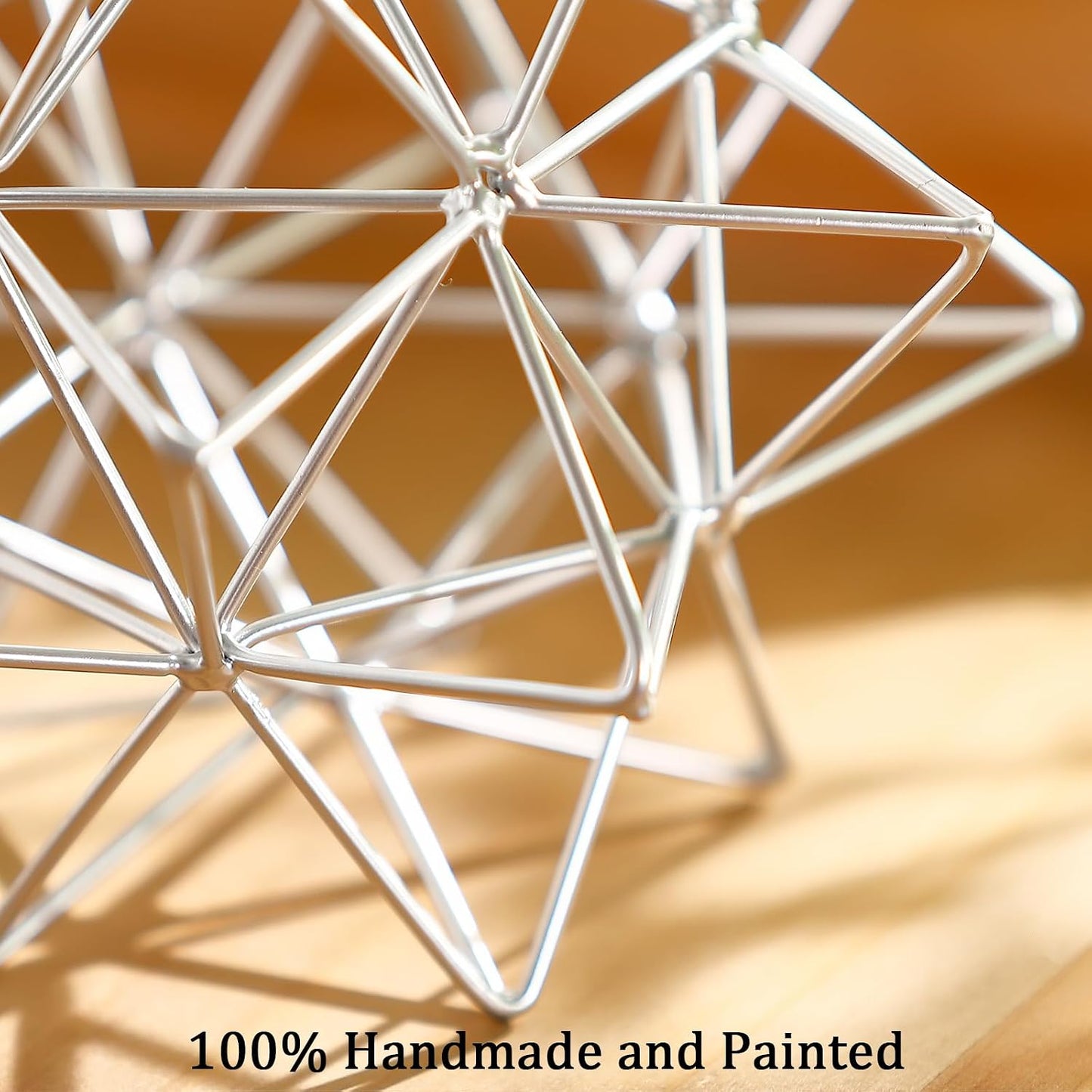 Metal Geometric Table Top Decor / Sliver