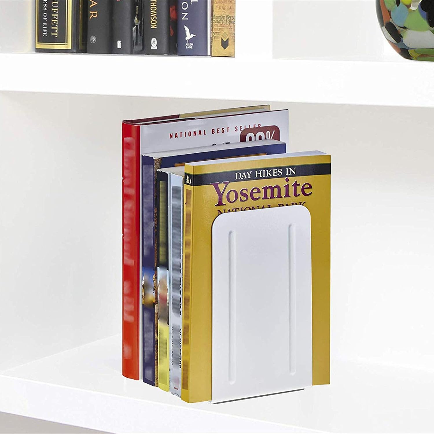 Steel Metal Book Ends Storage / 10 Cm x 11,5 Cm x 17,5 Cm / White