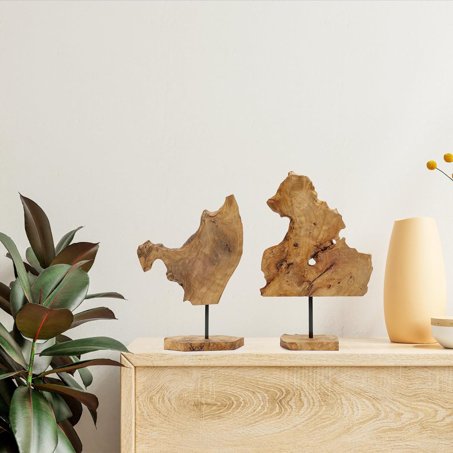 Unique Rustic Tabletop Decor / Irregular*2