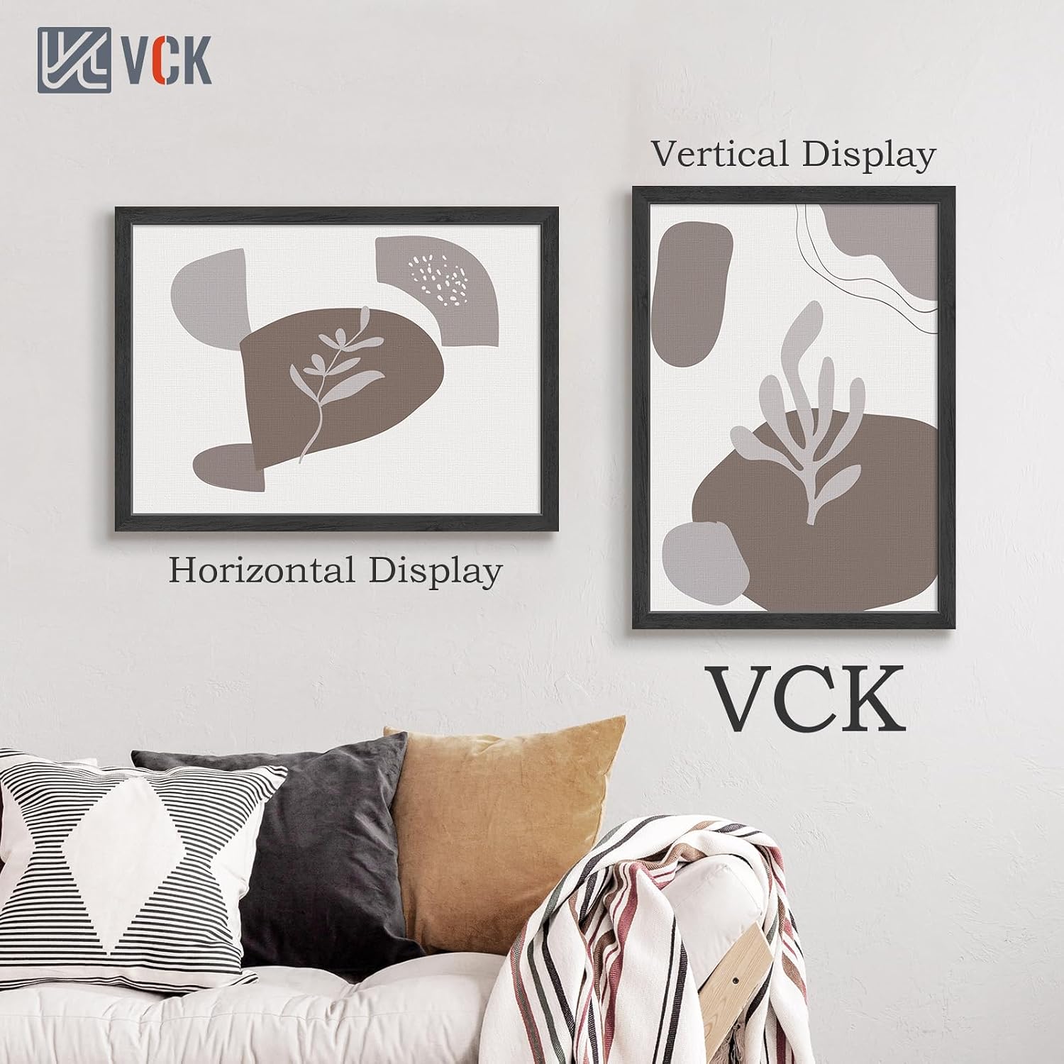 VCK 20x28 Picture Frame 3 Pack, Black Woodgrain Puzzle Frame, Wall Hanging | Wide Border, Exclusive Woodgrain