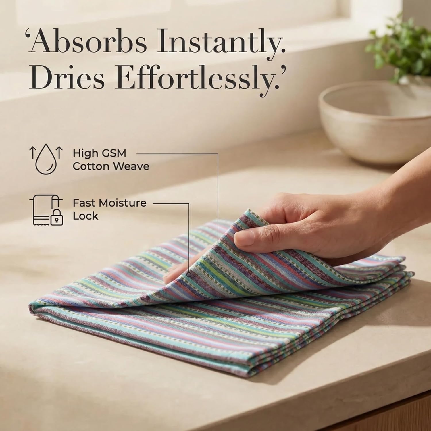 Urban Villa Cloth Napkins Cotton 20x20 (Set of 12) Multi Blue