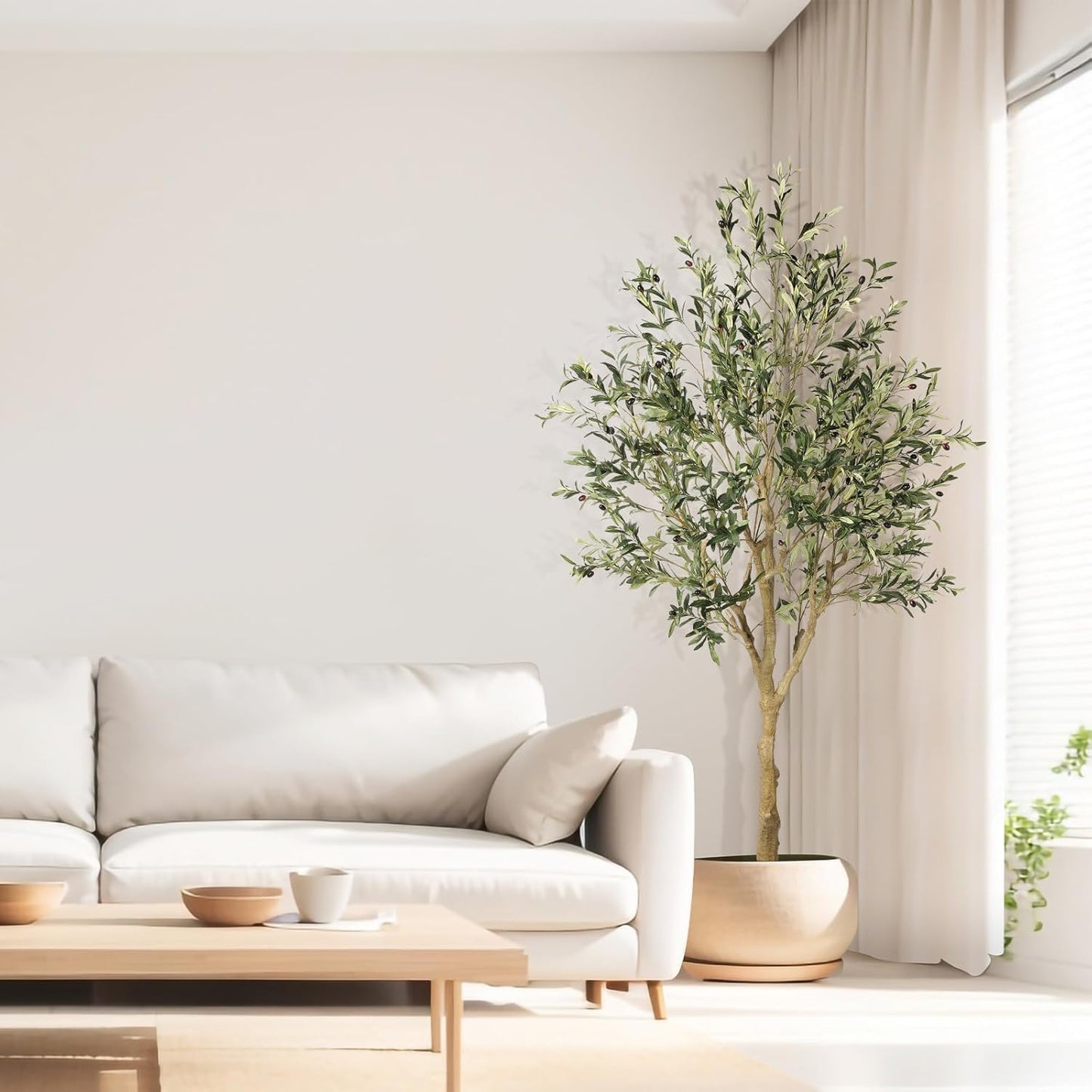 Faux Olive Tree / 7ft / 7 Inch