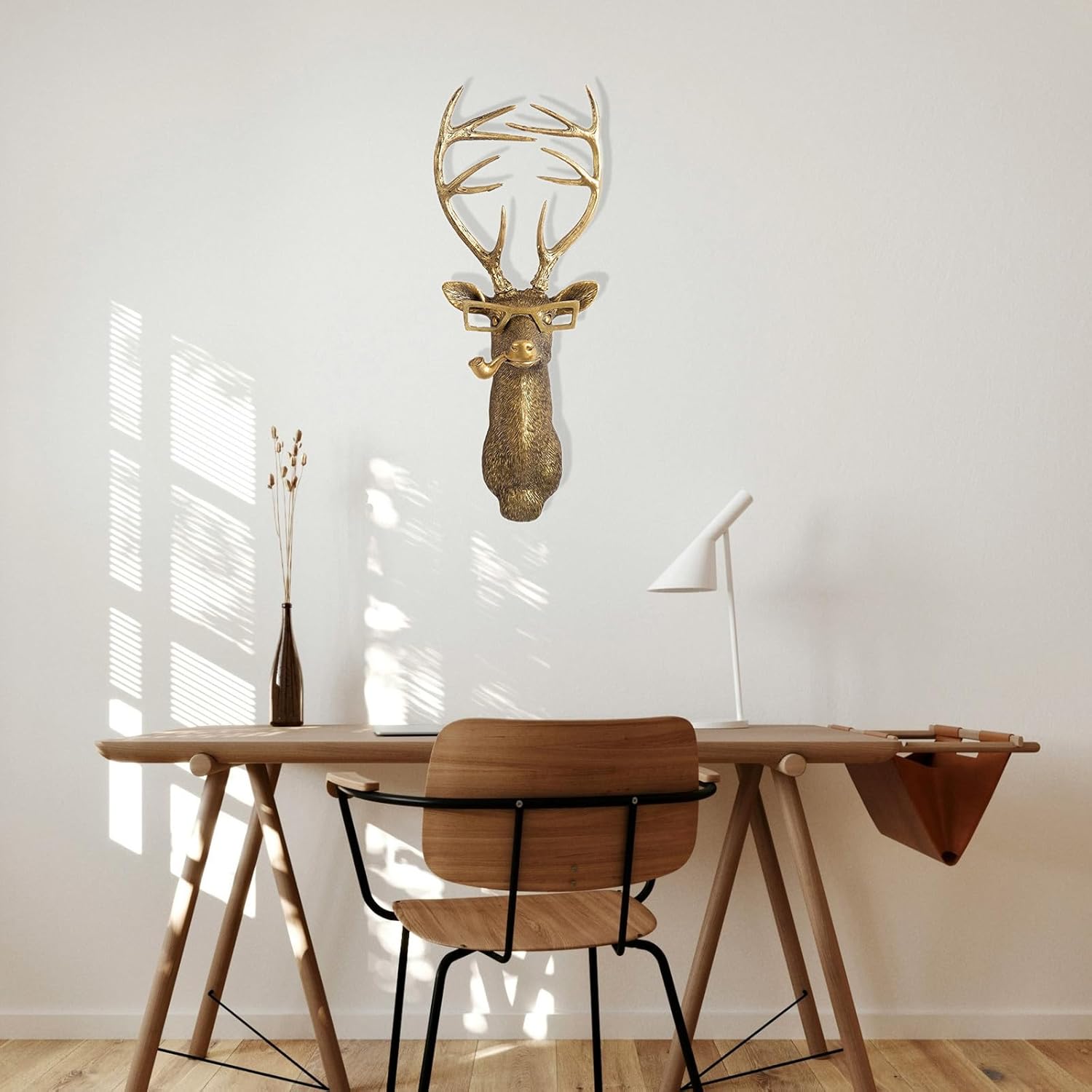 Faux Deer Head Mount / Gold / Set of 5