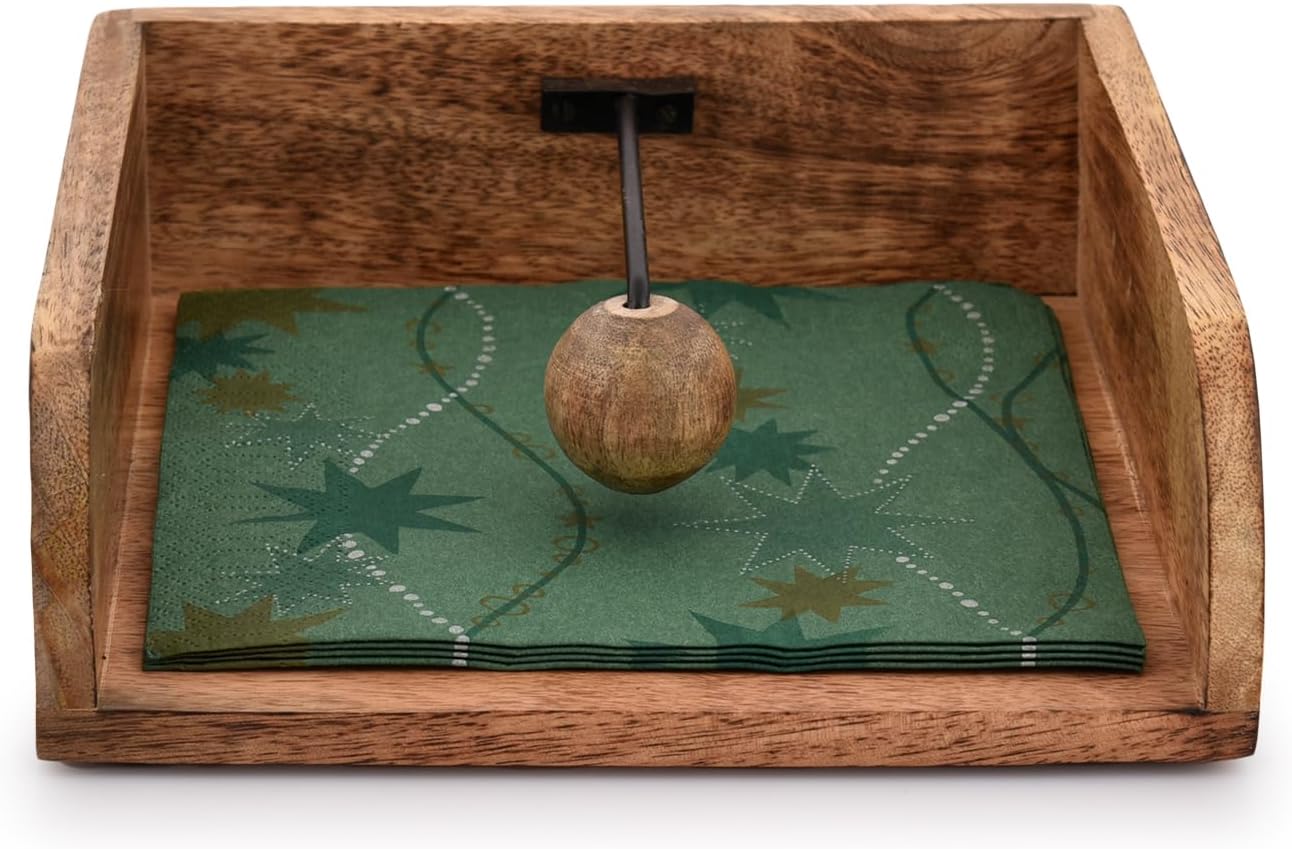Rustic Farmhouse Wood Napkin Holder