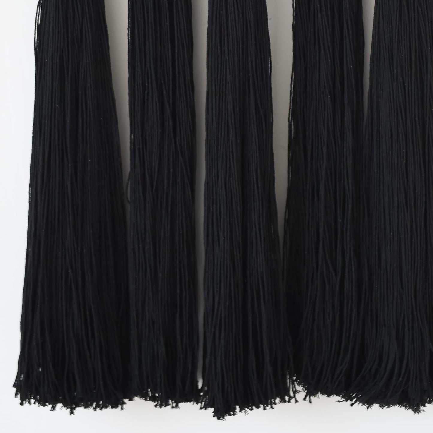 Macrame Wall Hanging Sphericity Cotton Tassels Textile Hanging Geometric Yarn Wall / Black1 / Black