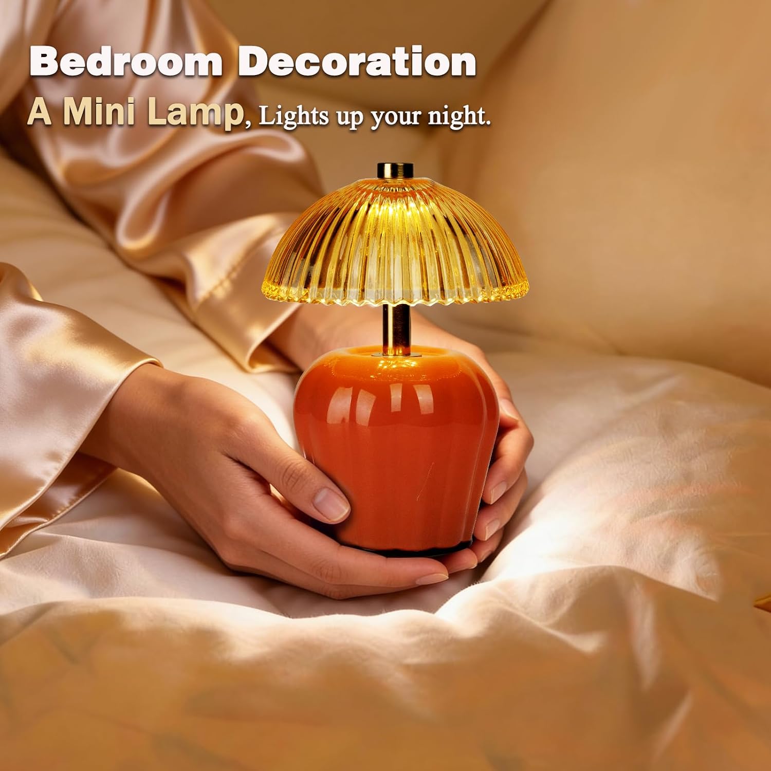 Battery Operated Lamp / Dark Orange