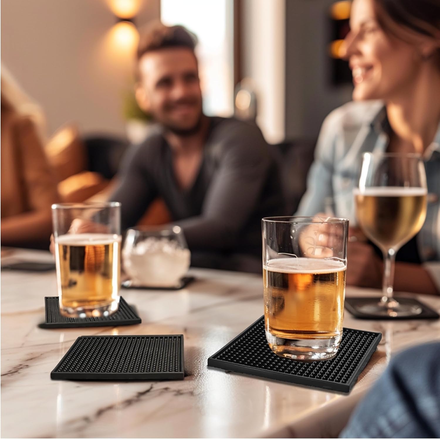 Silicone Coasters Set / with OUT HOLDER / 6 Inch / Set of 6