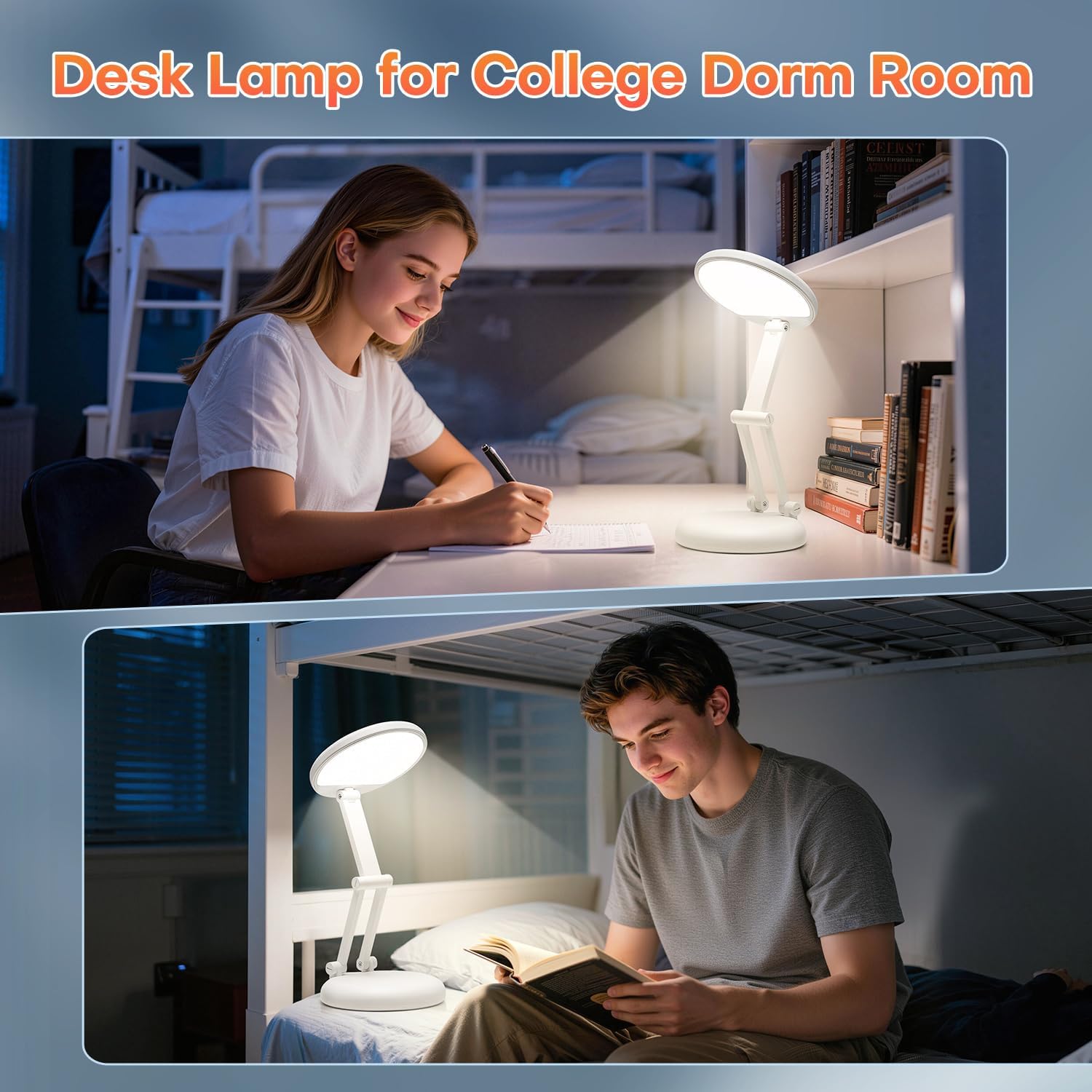 One Fire Rechargeable Table Lamp, 3600mAh Battery Operated Lamp Dorm Lamp | Cordless Lamp,10 Brightness,Portable,Small