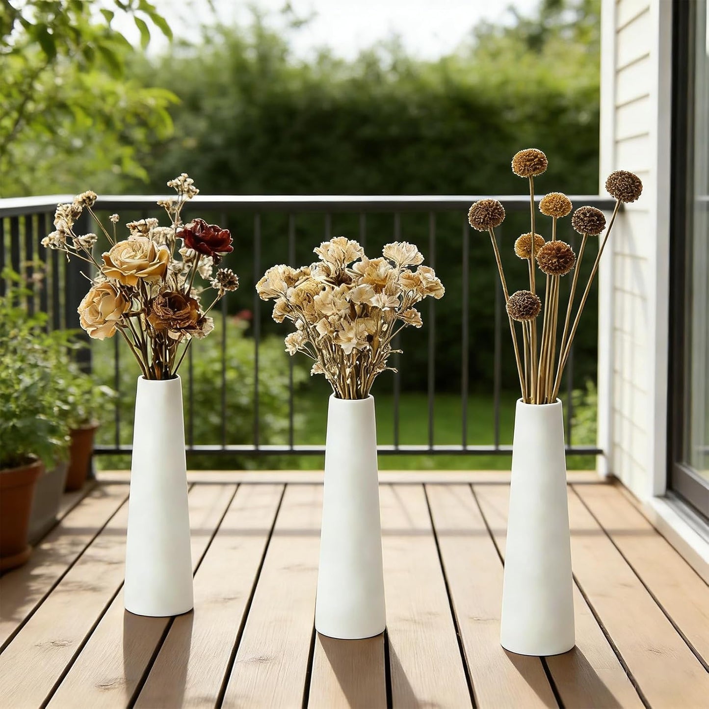 Ceramic Vase Set / White / Set of 6