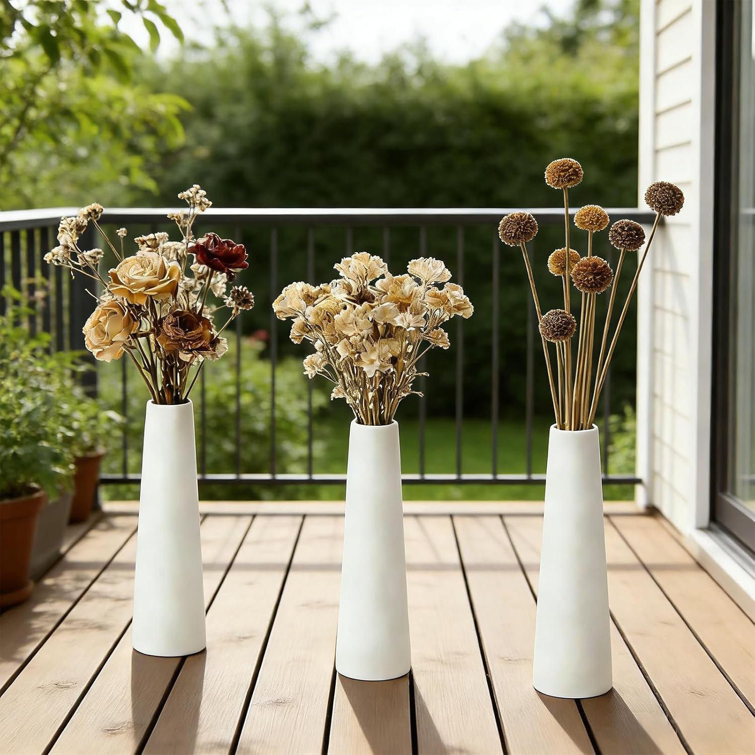 Ceramic Vase Set / White / Set of 6