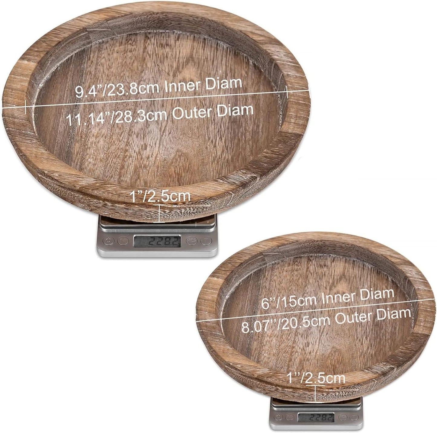 Rustic Wooden Serving Tray / 11.1 / 11.14 Inch