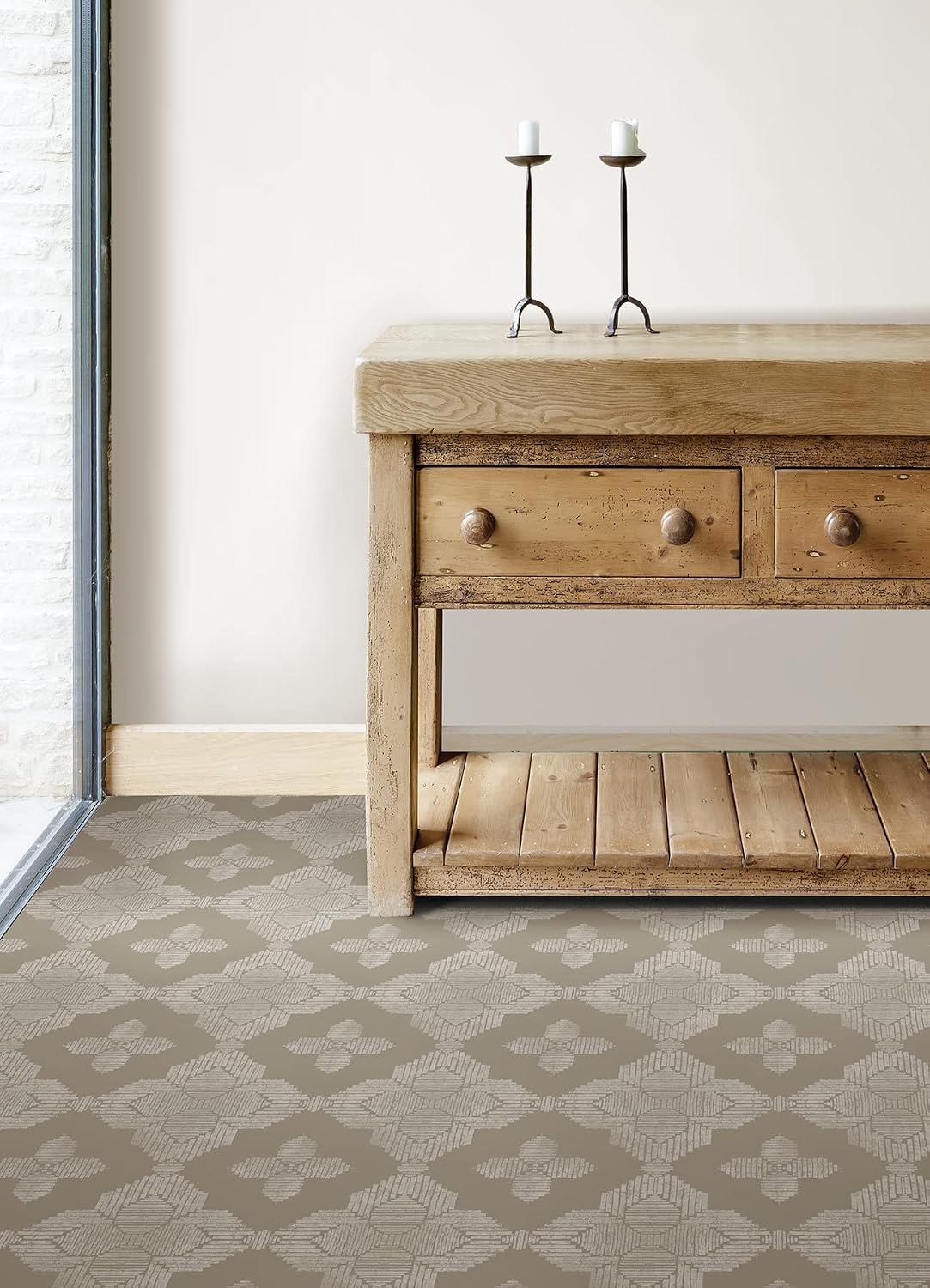 Sullivan Peel & Stick Floor / Petite / Tiles / Cream