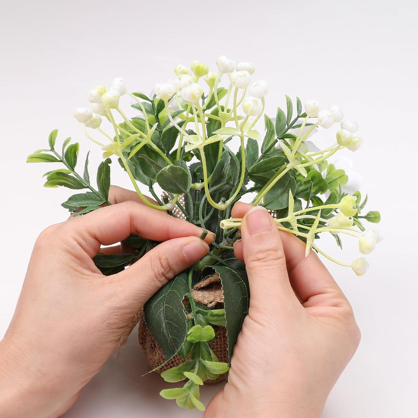 Mini Artificial Flowers Potted Plants / Set of 4