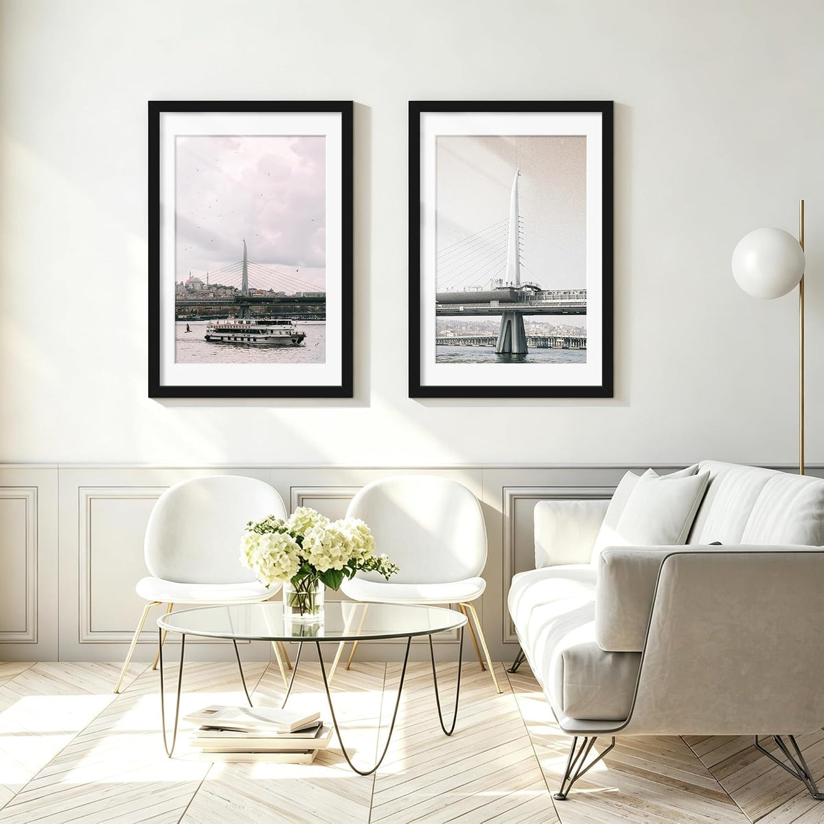 24x36 Poster Frame Black 5 Pack, for Wall Mounting | Display Pictures 20x30 with Mat or 24 x 36 without Mat with HD