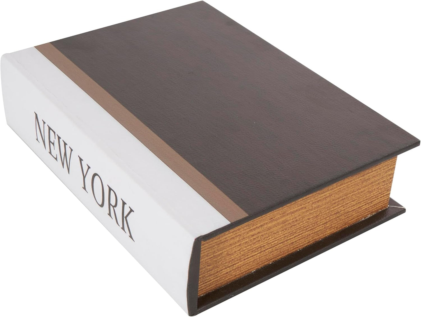 New York Storage Faux Storage Book Box / Black / 3", 2", 2 / 2 Inch / Set of 3
