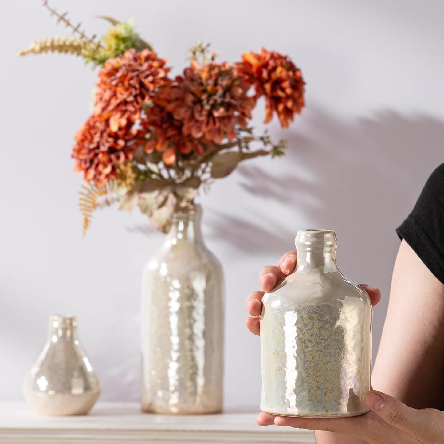 Ceramic Vase / 009-white / Set of 3