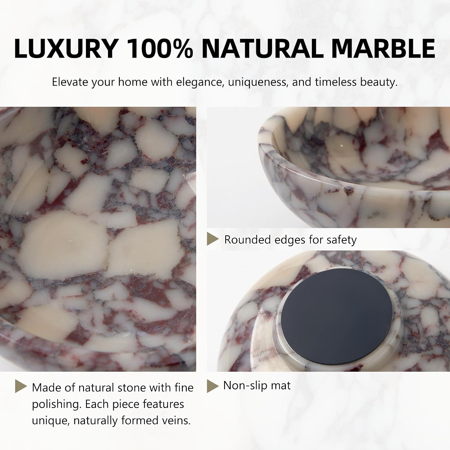 Medium 7- Marble / Calacatta Viola / Natural / Set of 7