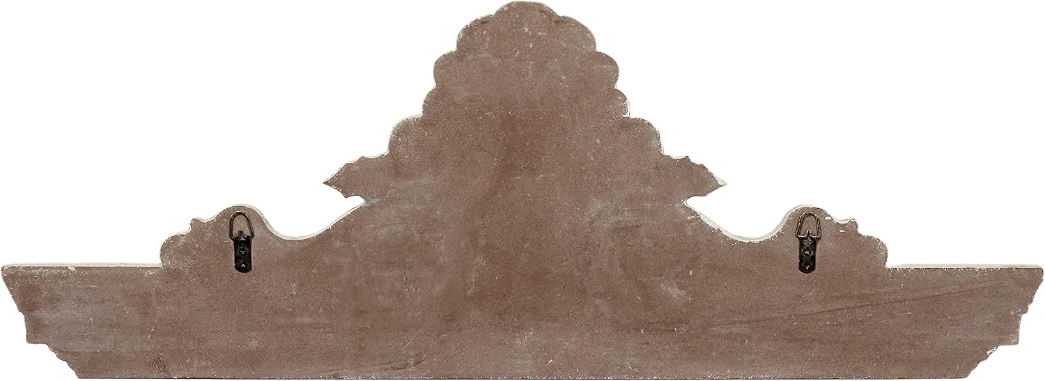 Carved Wood Wall / 16.7"L x 2.8"W / Shabby Chic White