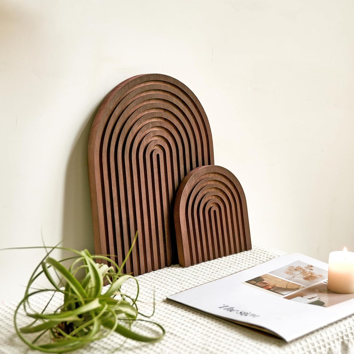 Mid Century Modern Boho / Dark Brown / Set of 2