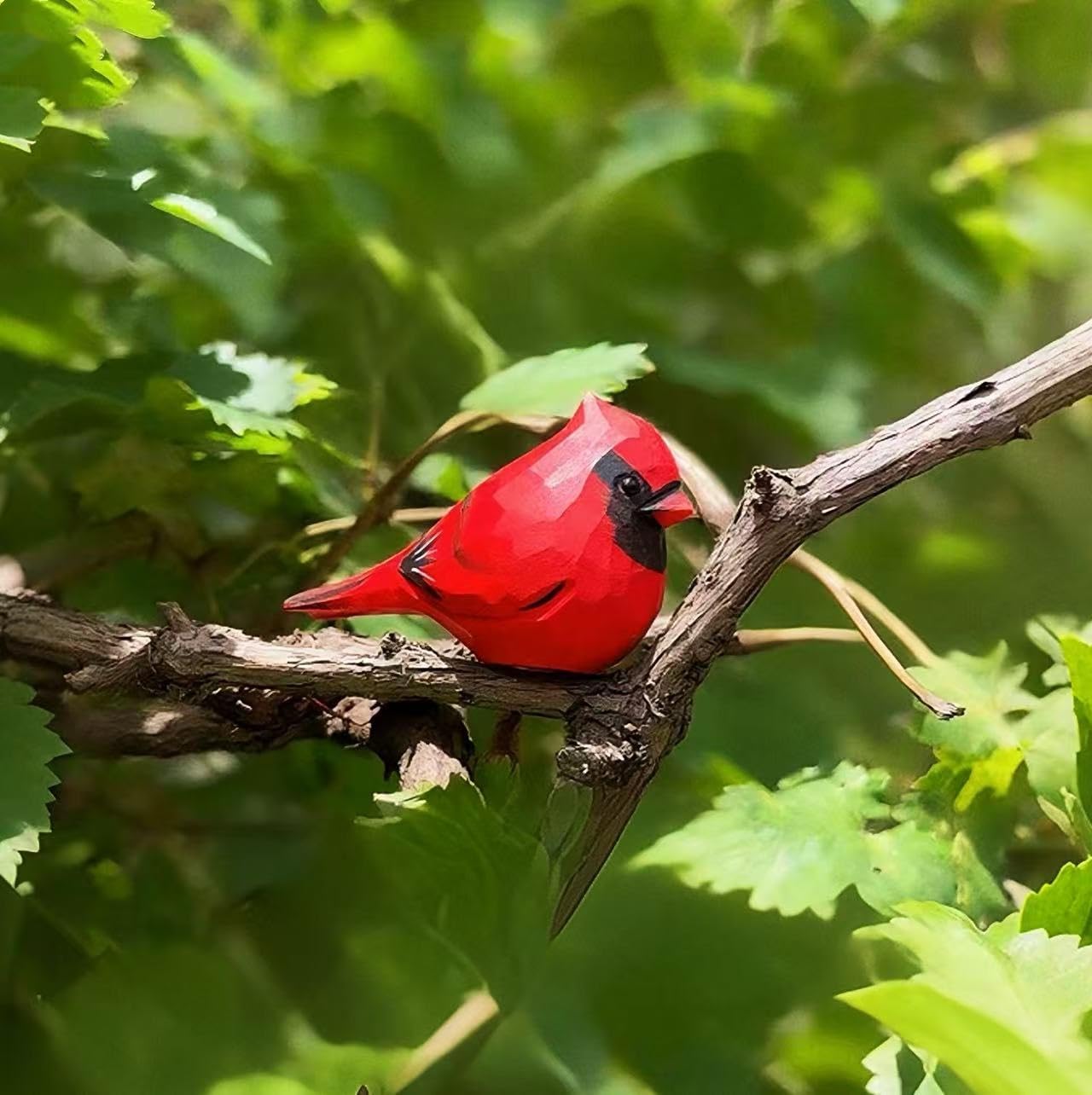 Handmade Wooden Cardinal Figurines / Red