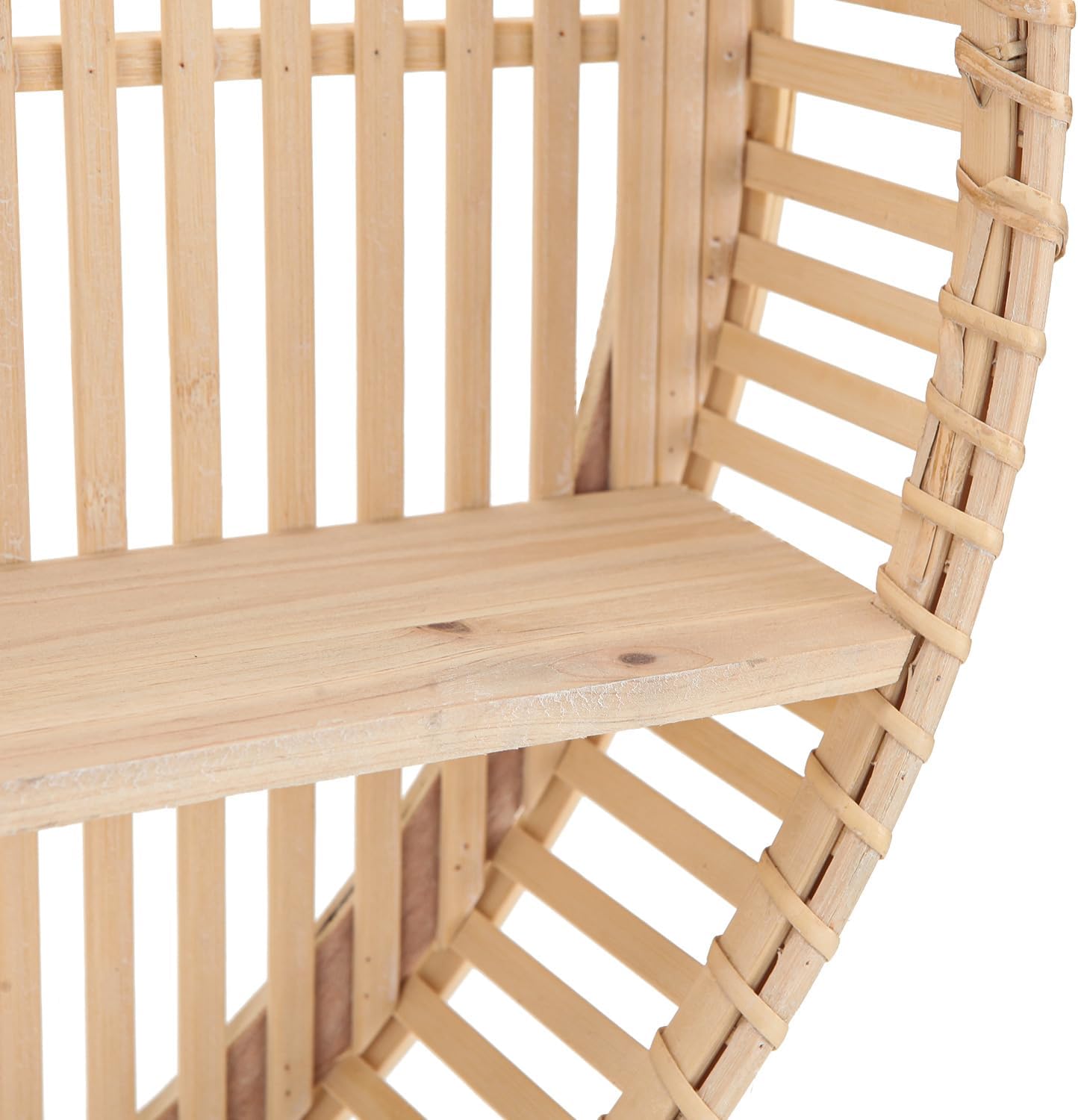 Rattan Wall Shelf 3 Tier Boho Wall Mounted Shelf Farmhouse Handcraft Round Floating Shelf Display