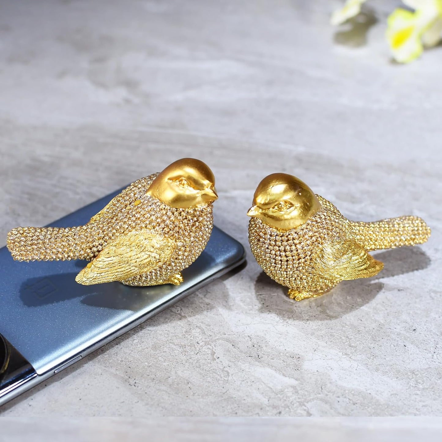 Pcs Small Birds Statues Home Decor Modern Style Decorative Ornaments / Gold / Set of 2