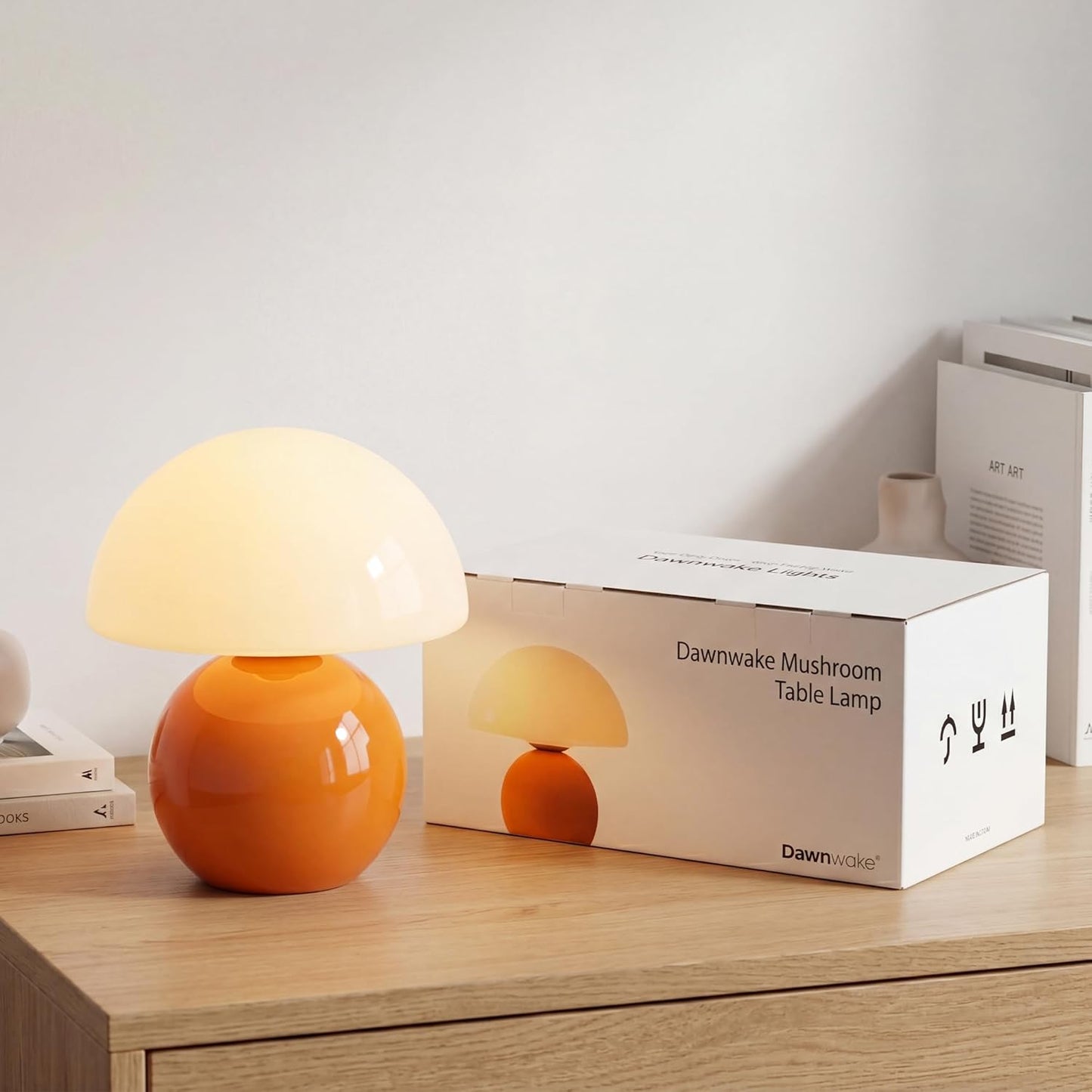 Mushroom Lamp Table Lamp / Orange
