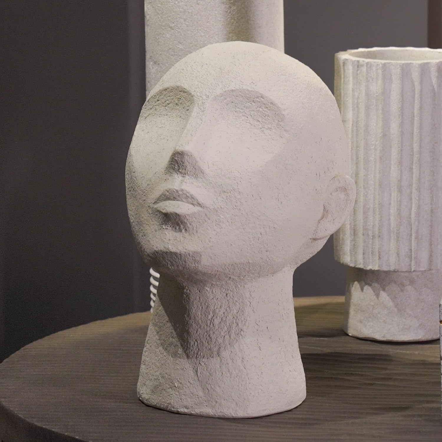 Resin Thinker Human Head Statue Shelf Decorations Bust Statues