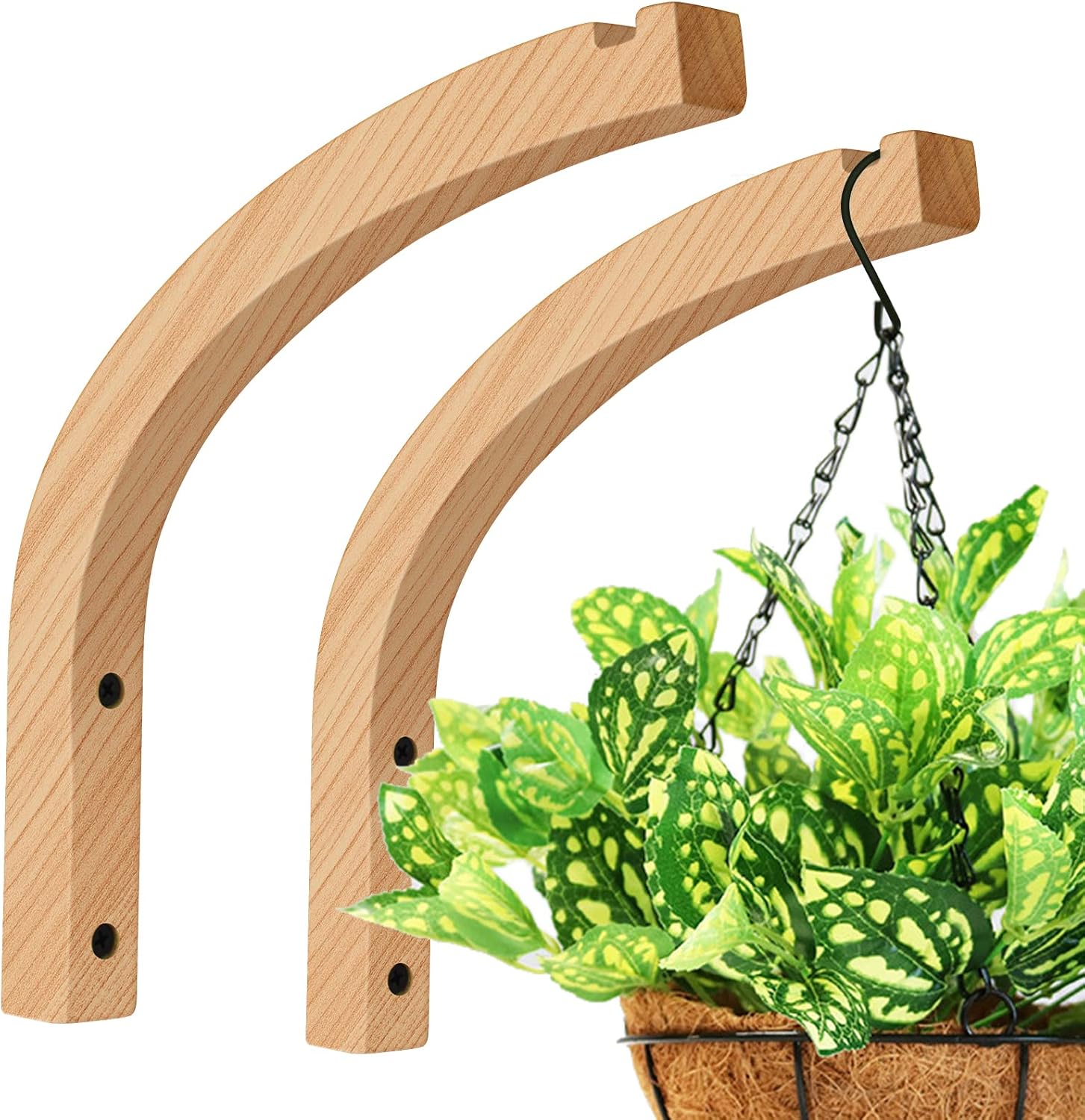 Wooden Plant Hangers / 1-arc Style / Set of 2