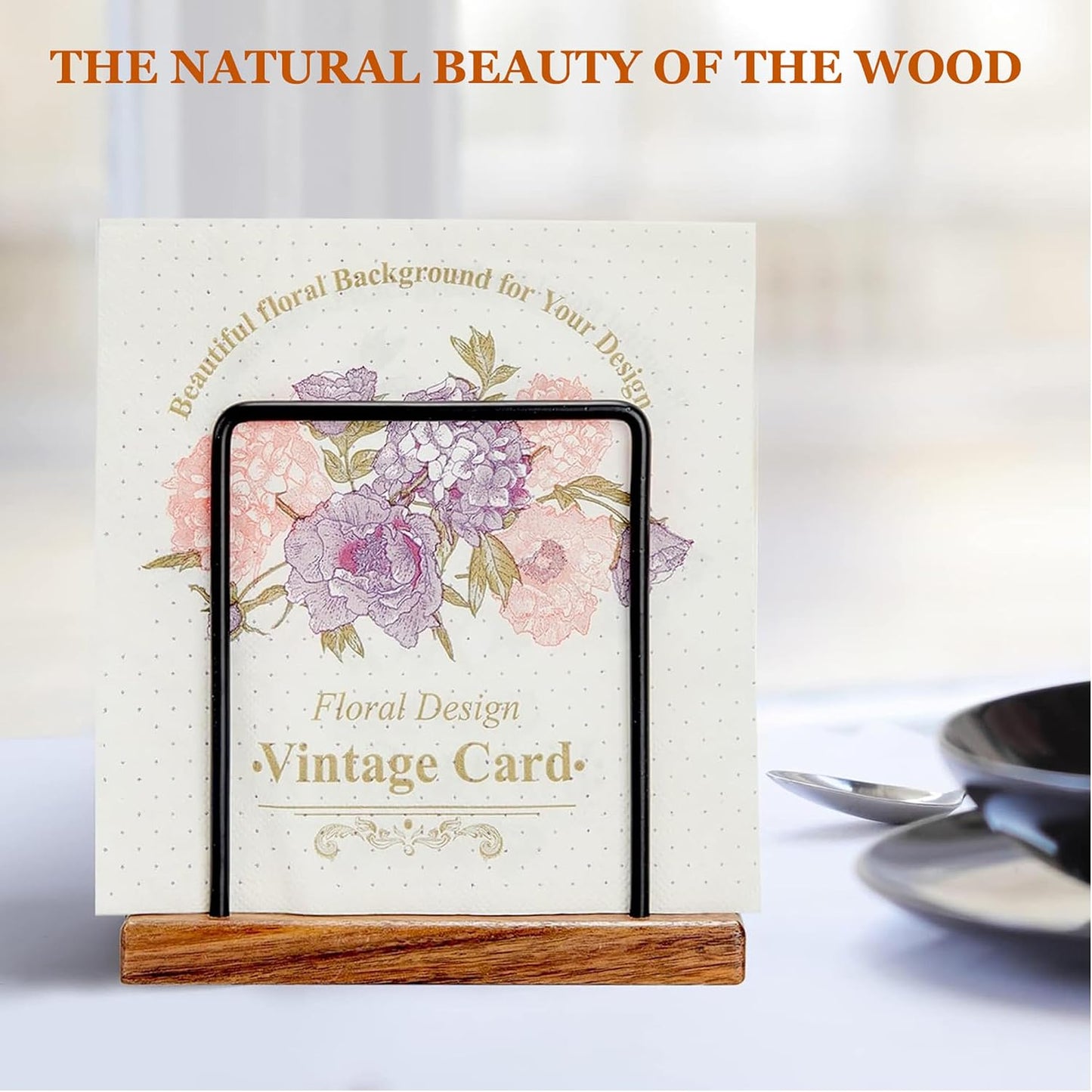 Napkins Holder / Standing Napkin Holder / Acacia Wood