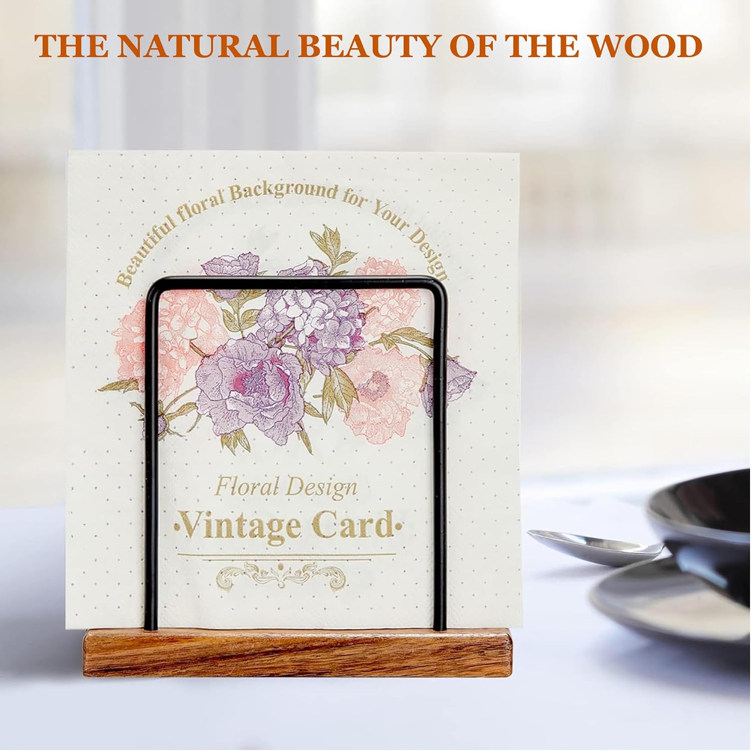 Napkins Holder / Standing Napkin Holder / Acacia Wood