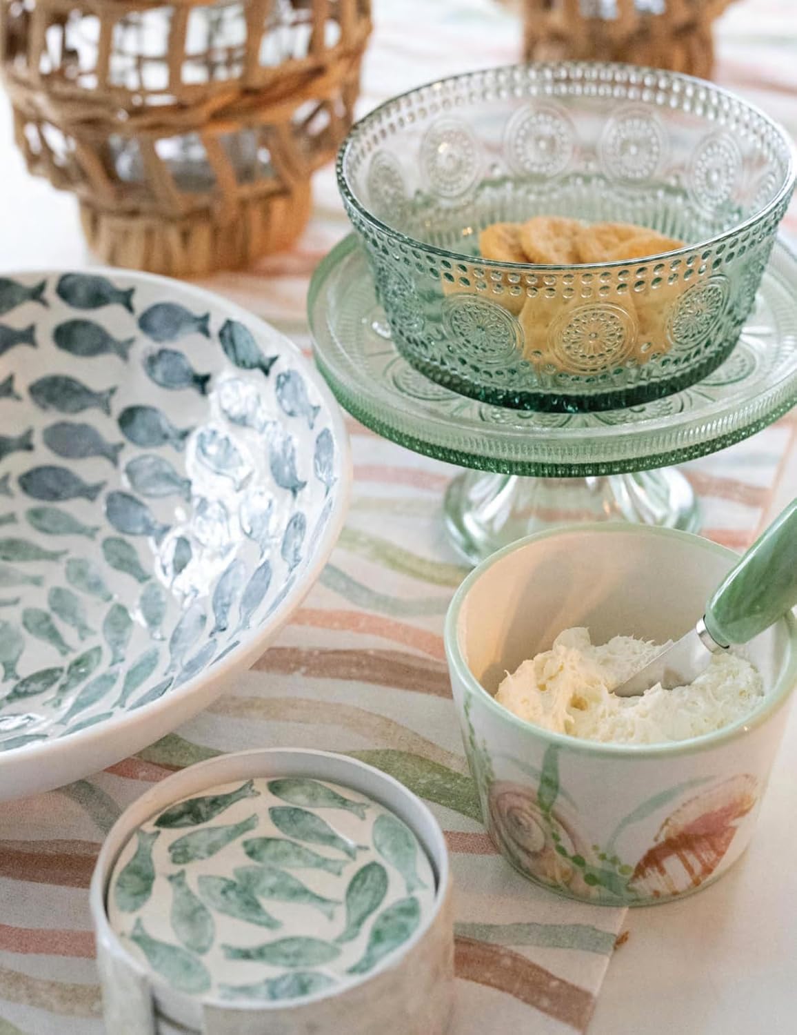 Vintage-Inspired Glass Serving Bowl / Clear Codi / Small 4.75