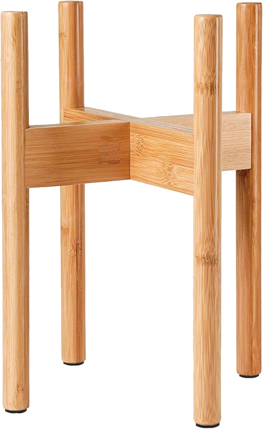 ZPirates Plant Stand for Indoor - Adjustable, Bamboo | Expandable Sideways to fit 8 10 or 12 Inch-wide Medium-to-Large