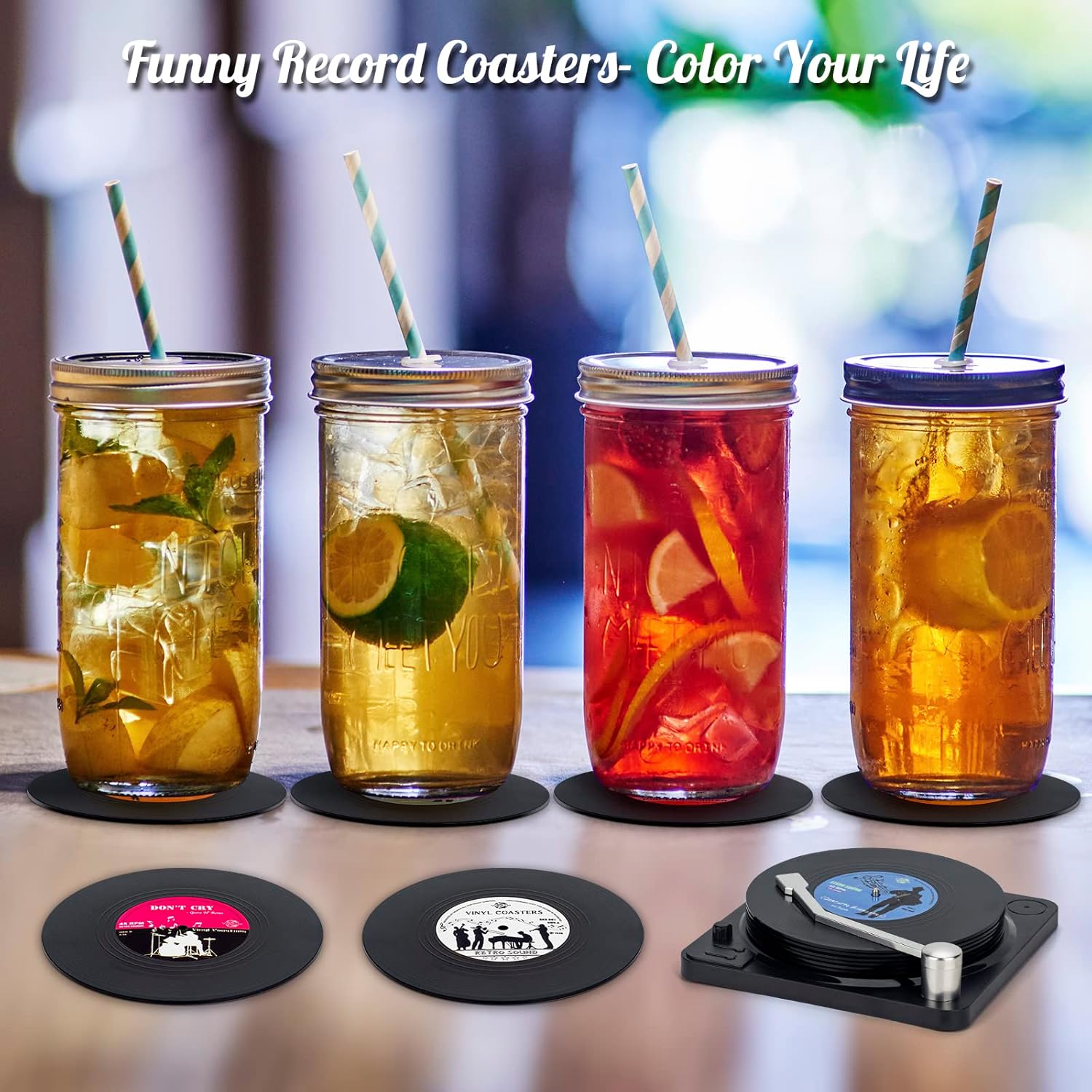 Music Coasters for Drinks / Classic / Set of 6