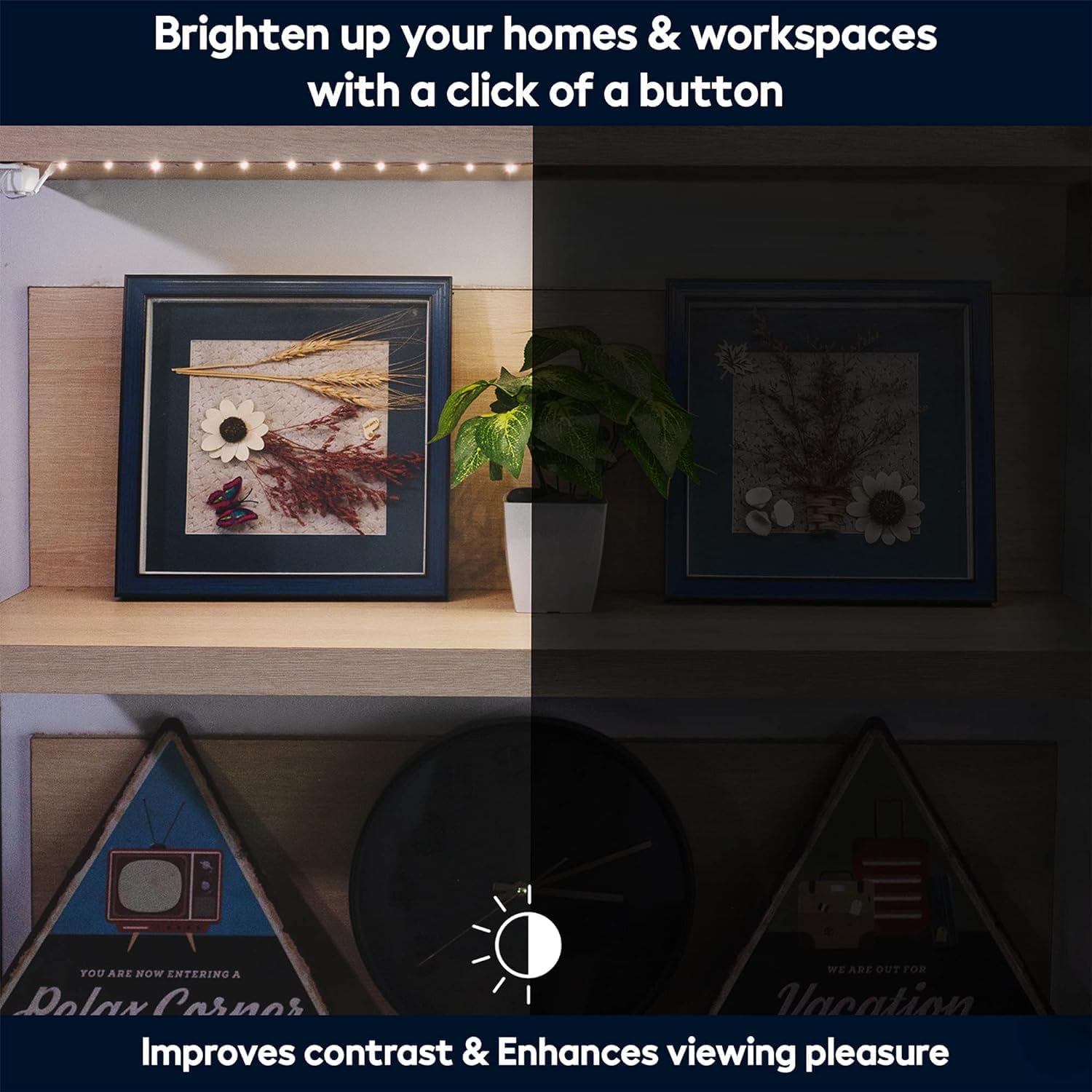 BestLuz Battery Powered LED Strip Lights, Wireless LED Strip Lights 40 inch x 3 Pack for Kitchen Under Cabinet